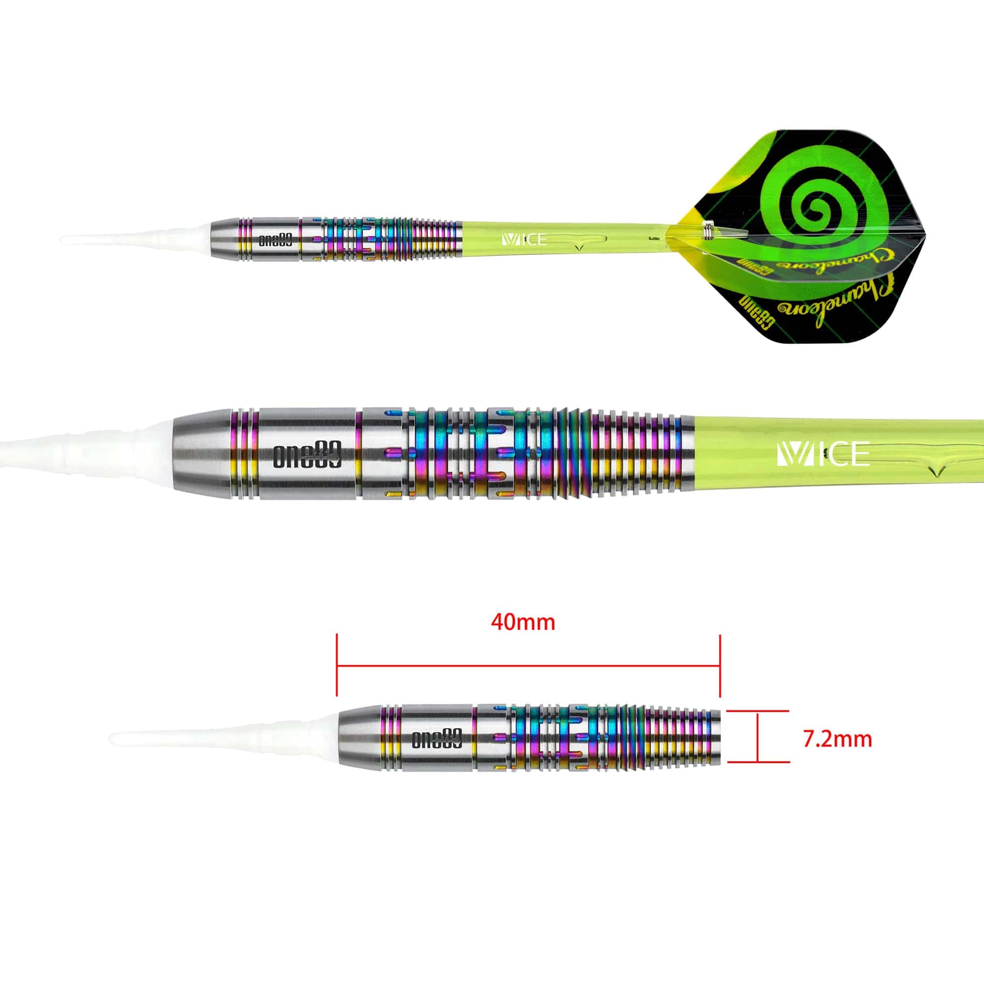 One80 Chameleon Darts - Soft Tip - Peridot - 18g - Image 3
