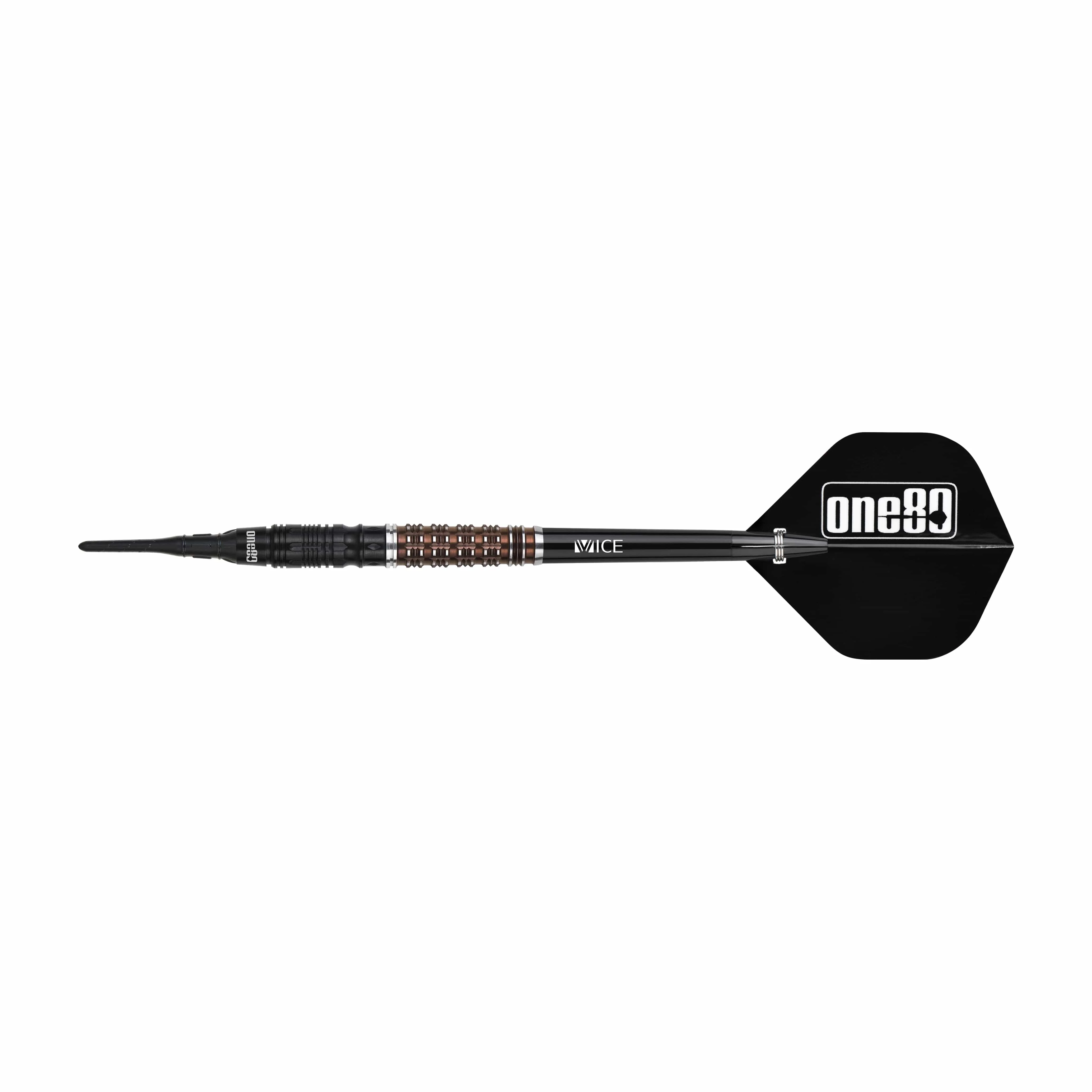 One80 Desmond Chin Darts - Soft Tip - 90% Tungsten - V2 - Black & Coffee - 18.5g - Image 5