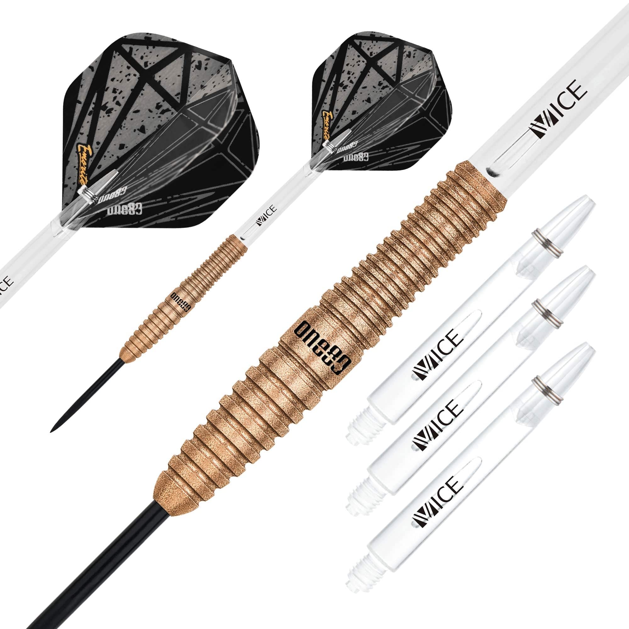 One80 Emorite 01 Darts - Steel Tip - 90% Tungsten - Rose Gold - Image 2
