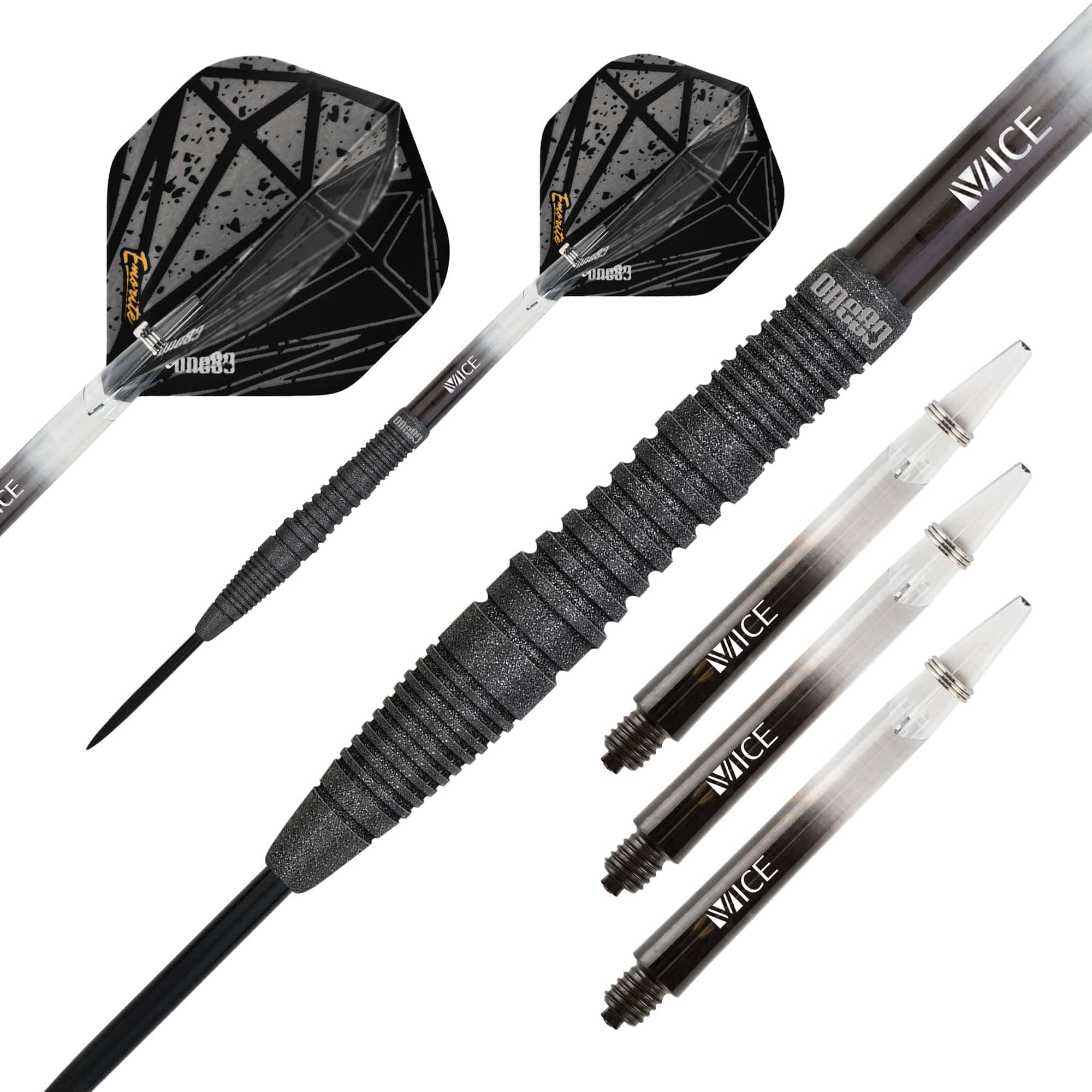 One80 Emorite 03 Darts - Steel Tip - 90% Tungsten - Black - Image 2