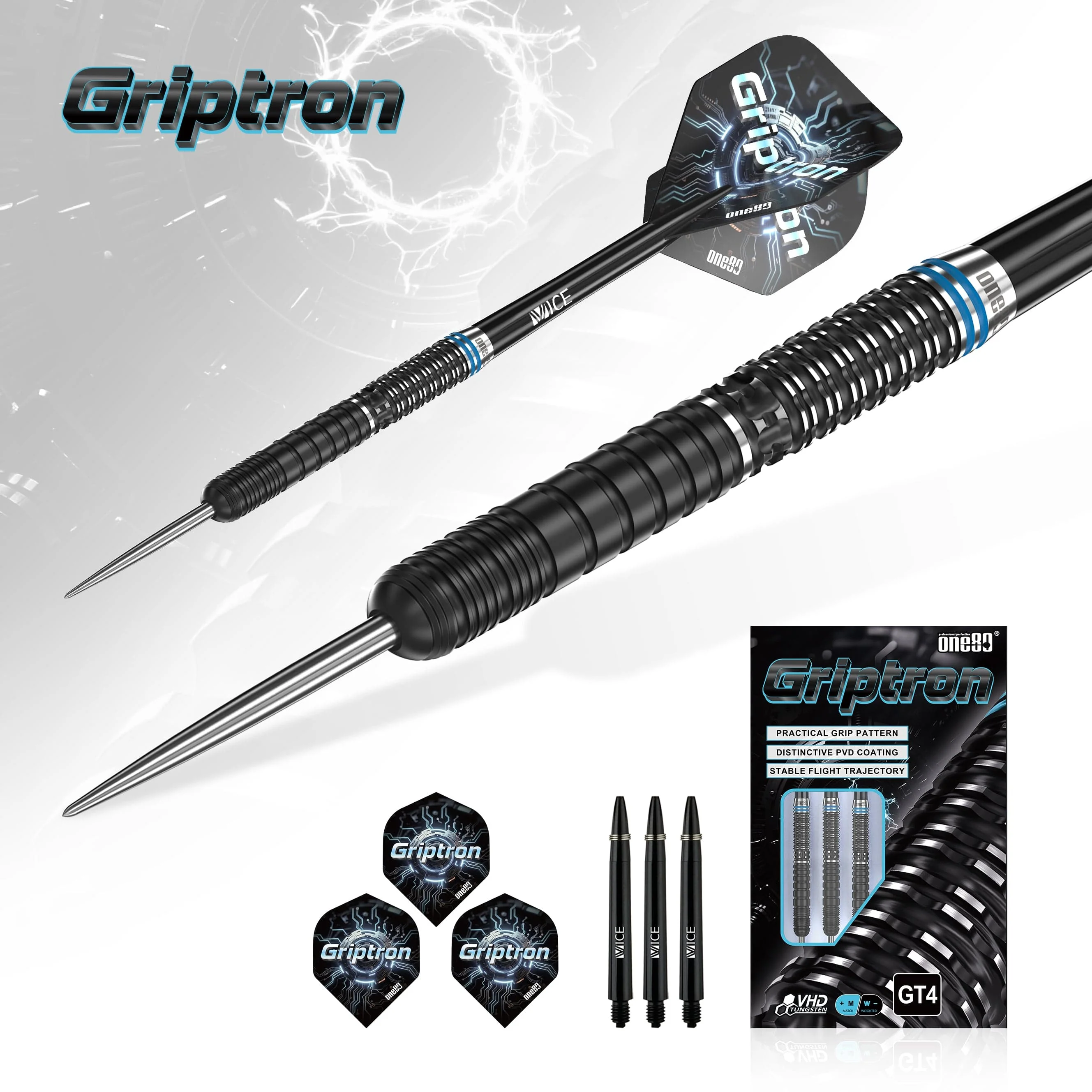 One80 Griptron Darts - Steel Tip - 90% Tungsten - GT4 - Image 3