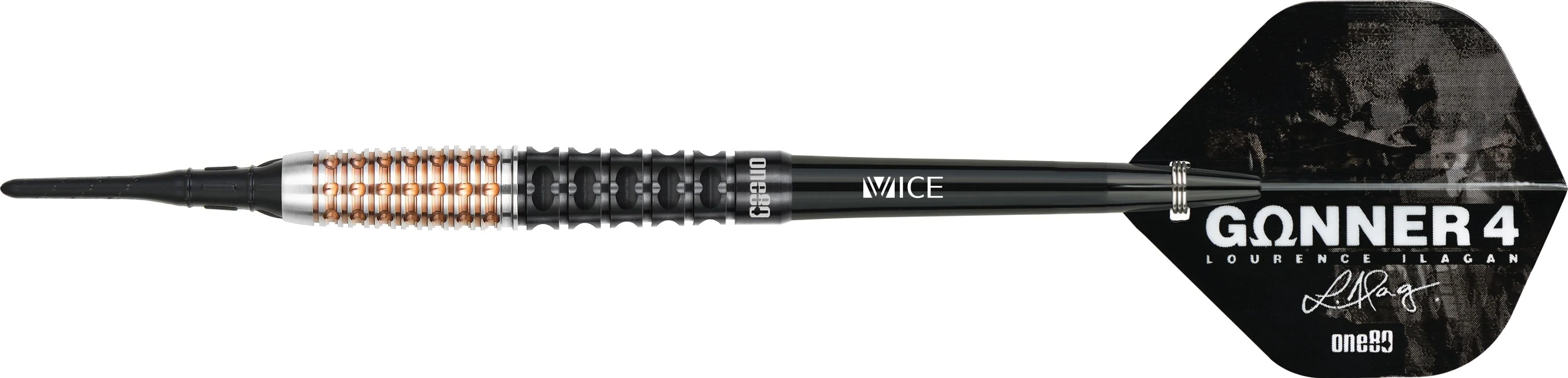 One80 Lourence Ilagan Darts - Soft Tip - 90% Tungsten - Rose Gold - 20.5g - Image 4