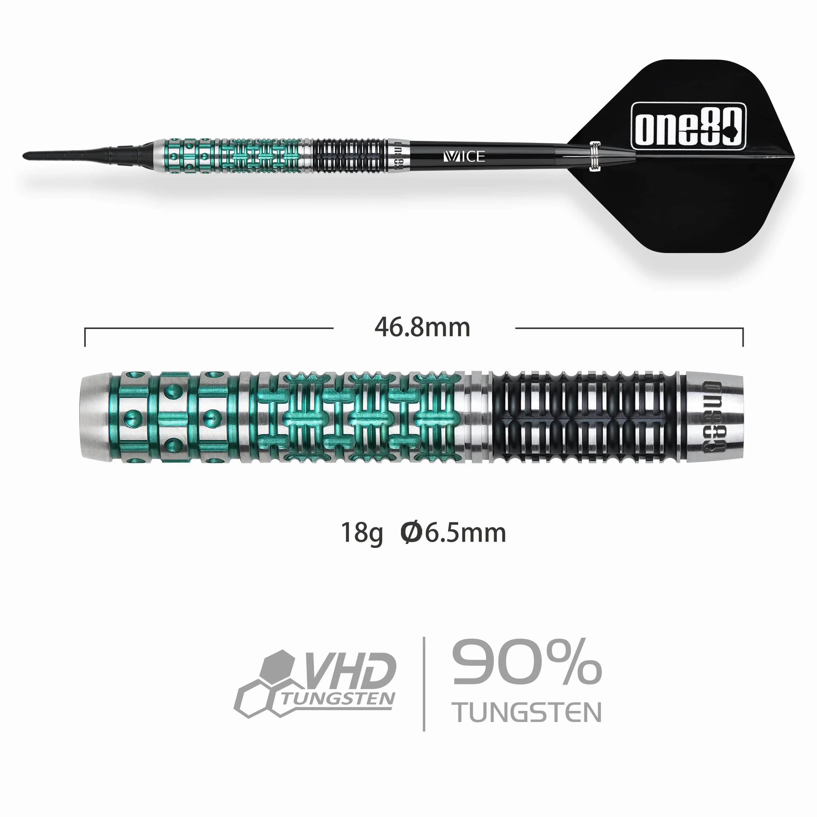 One80 Ludo Le Mat Darts - Soft Tip - 90% Tungsten - 18g - Image 2