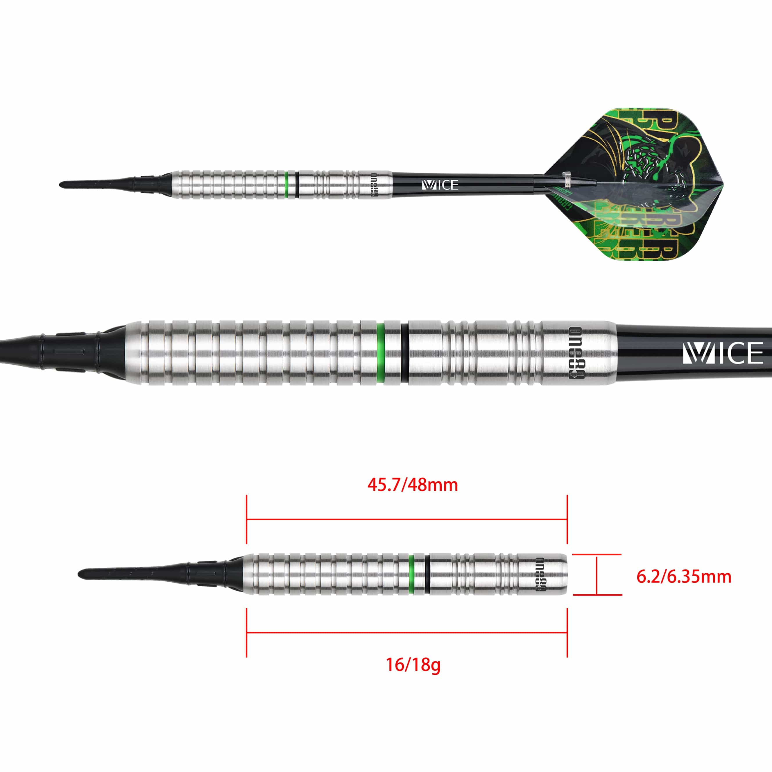 One80 Panther-N Darts - Soft Tip - 18g - Image 4