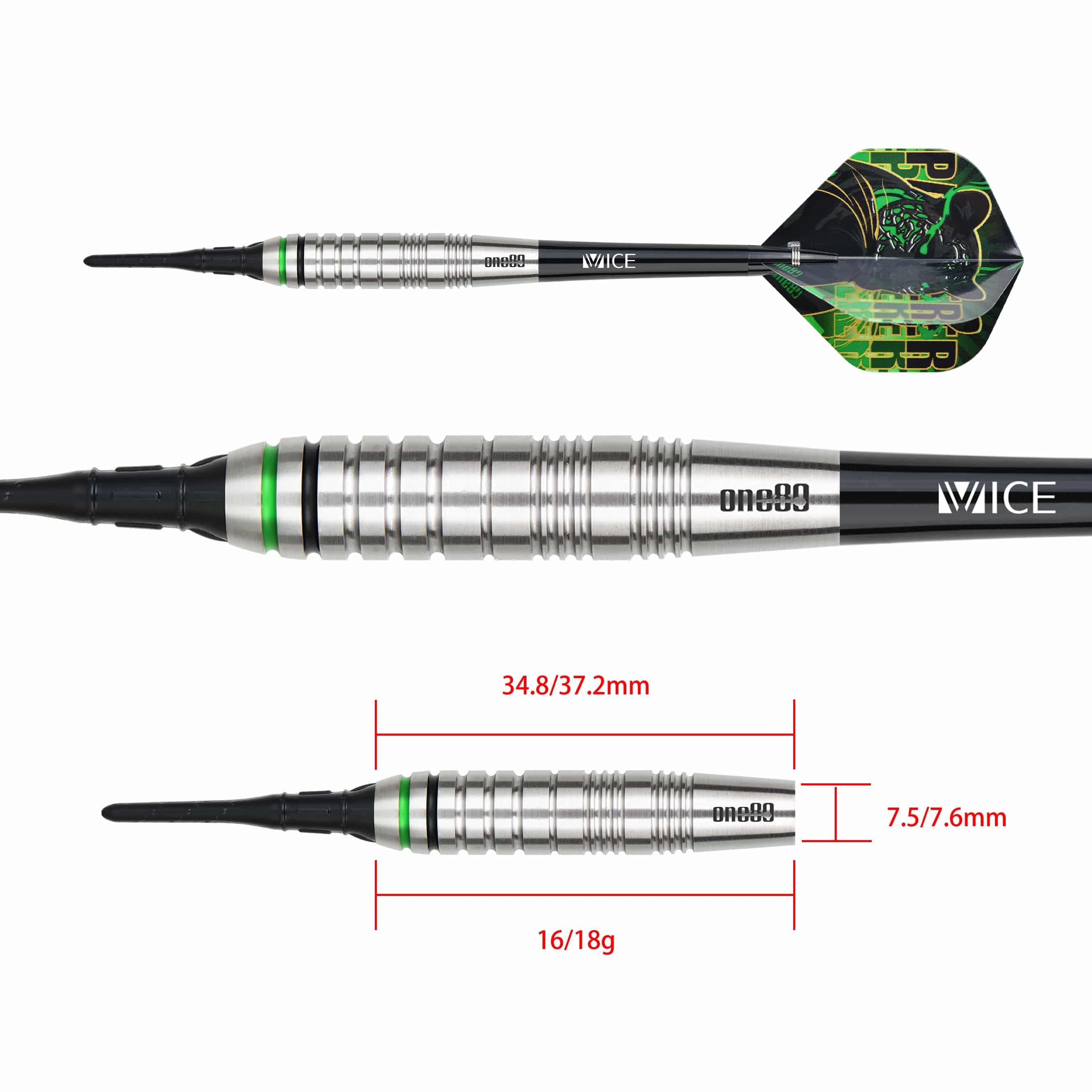 One80 Panther-X Darts - Soft Tip - 18g - Image 4