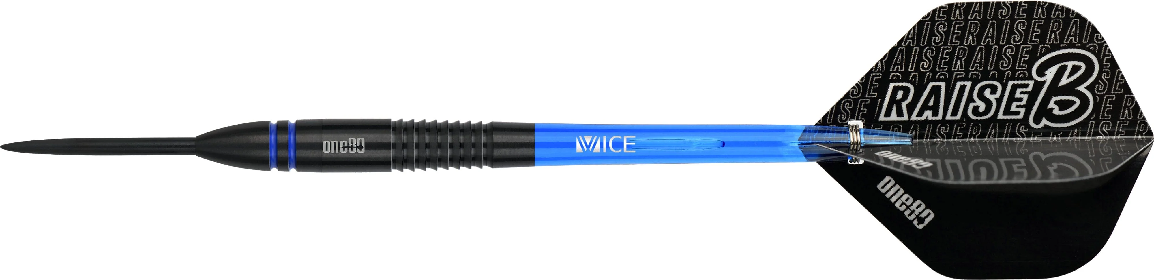 One80 Raise B Darts - Steel Tip - Black - Blue Rings - Image 7