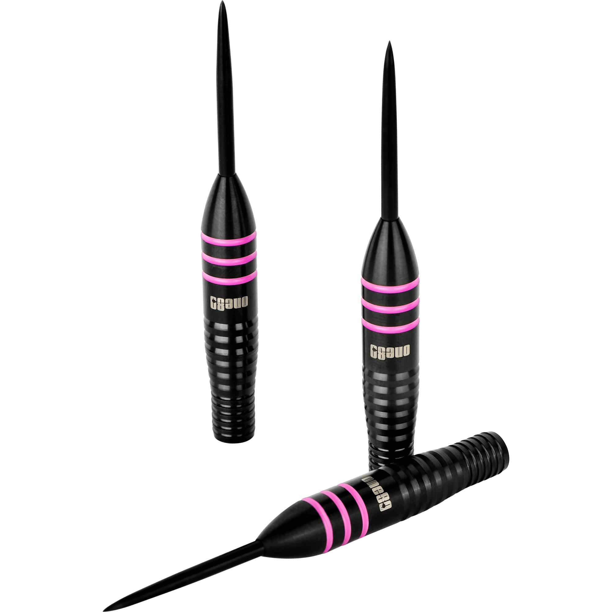 One80 Raise B Darts - Steel Tip - Black - Pink Rings - Image 6