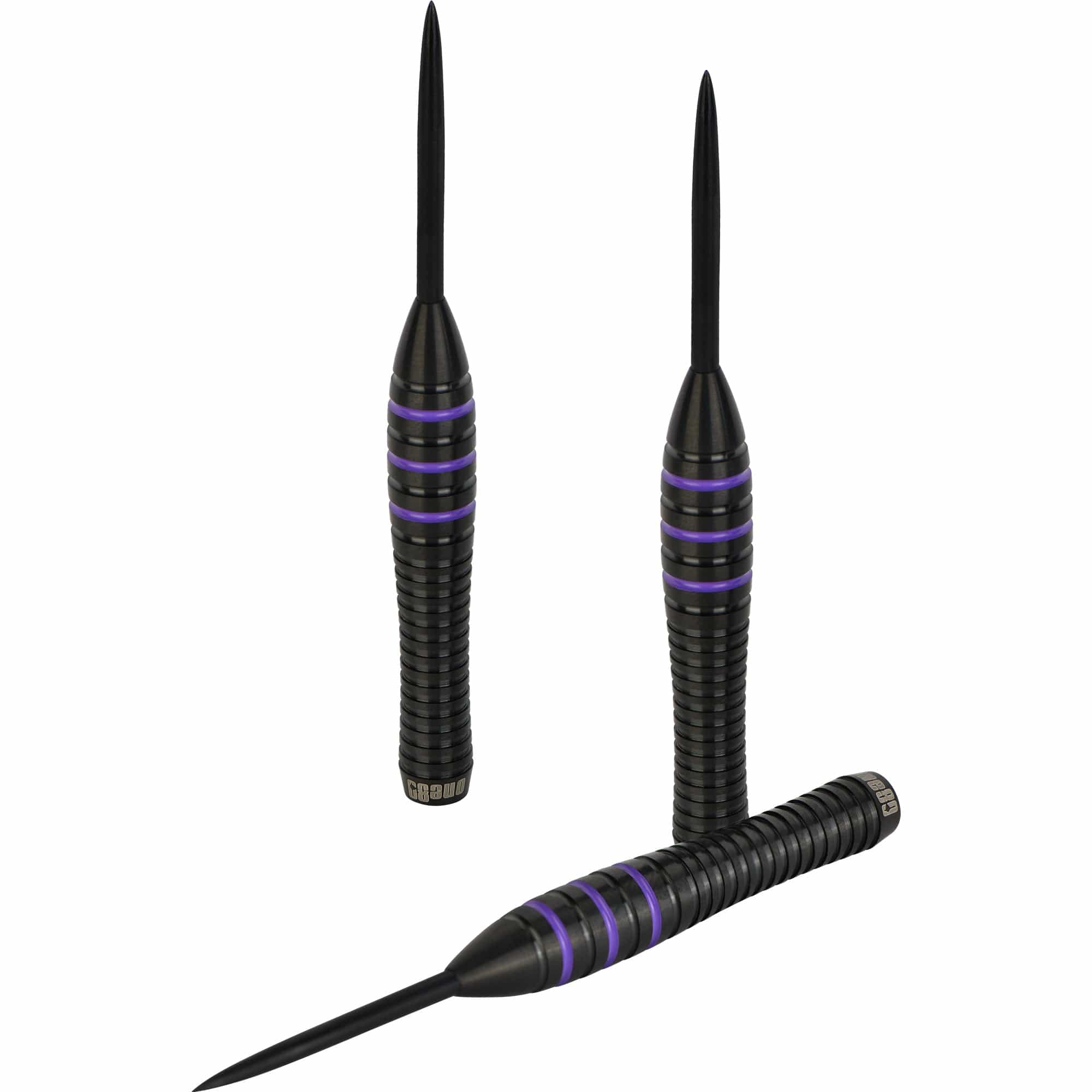 One80 Raise B Darts - Steel Tip - Black - Purple Rings - Image 5