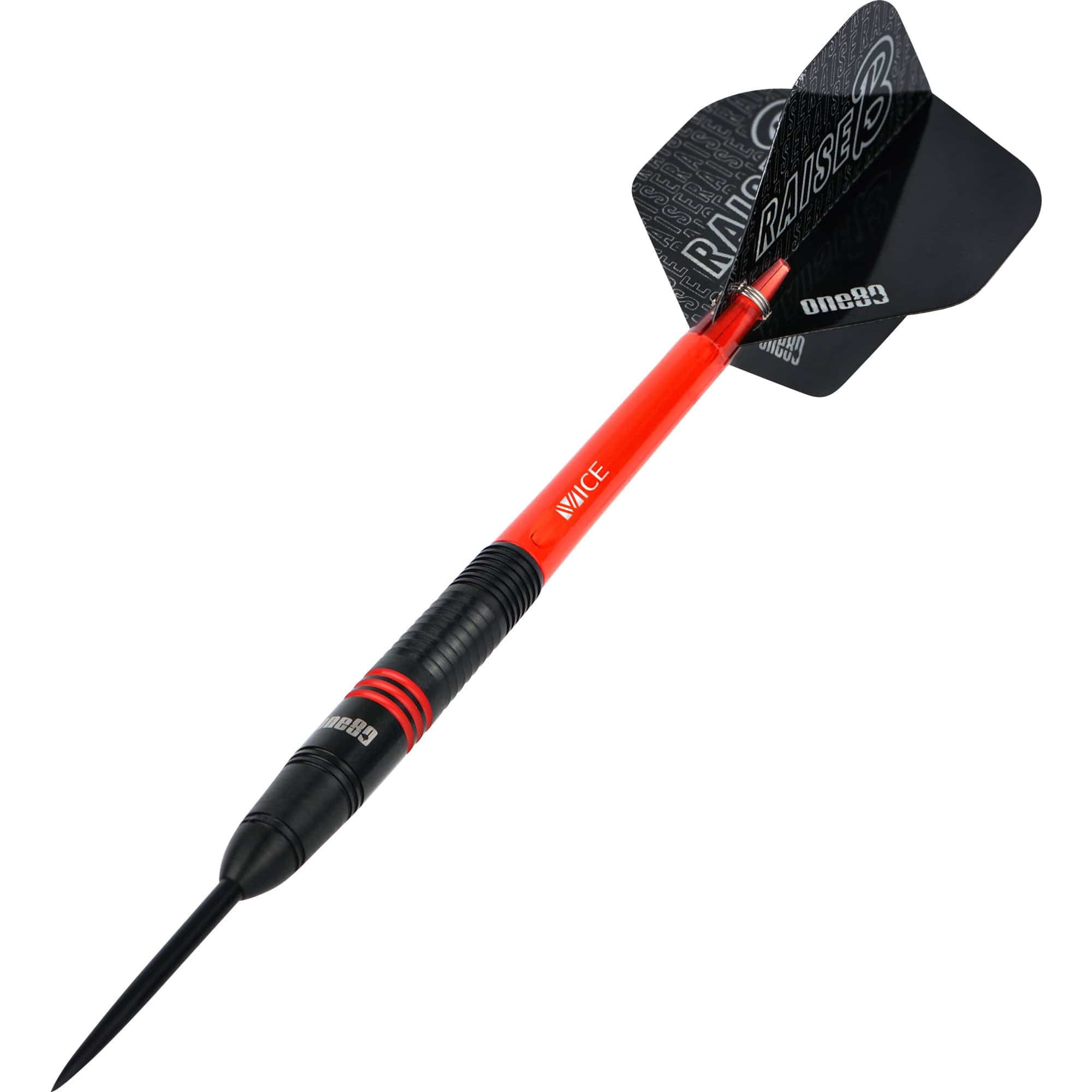 One80 Raise B Darts - Steel Tip - Black - Red Rings - Image 4