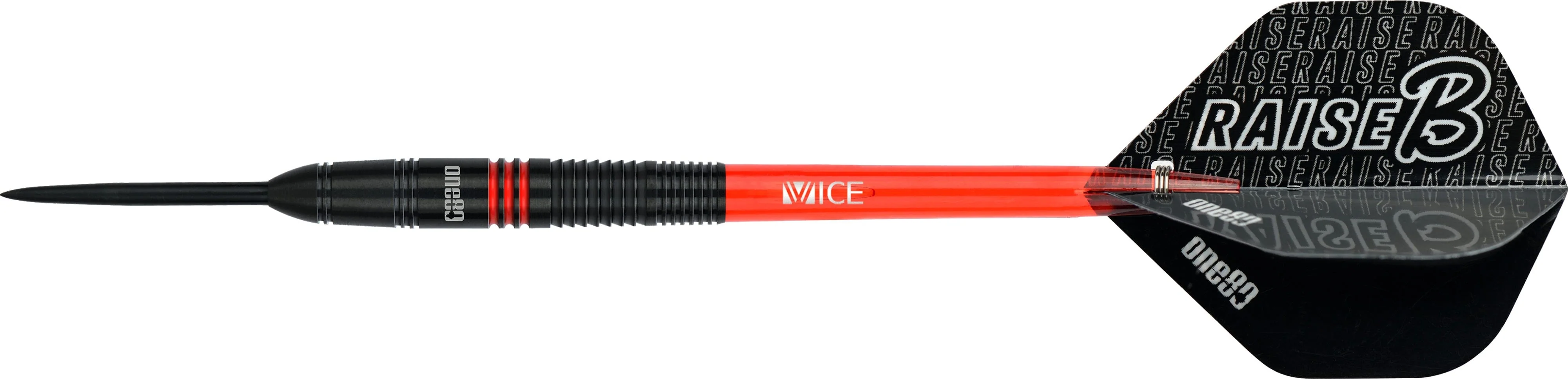 One80 Raise B Darts - Steel Tip - Black - Red Rings - Image 7