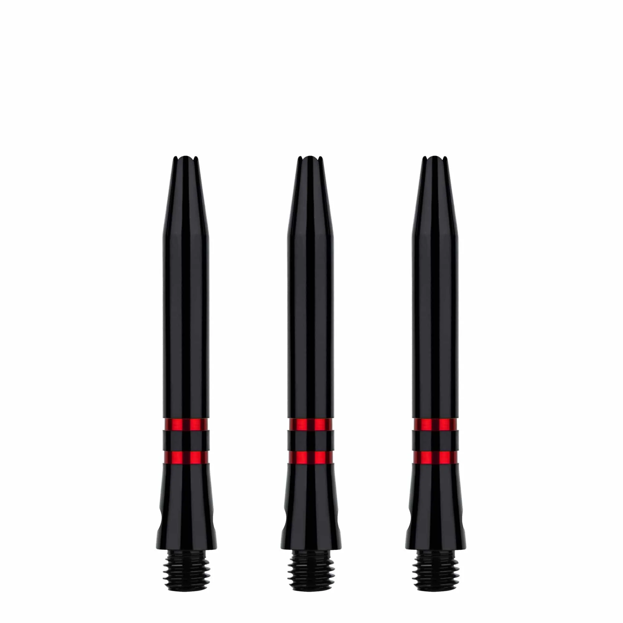 One80 TC Alu Dart Shafts - Regrooved Stems - Black & Red - Image 4