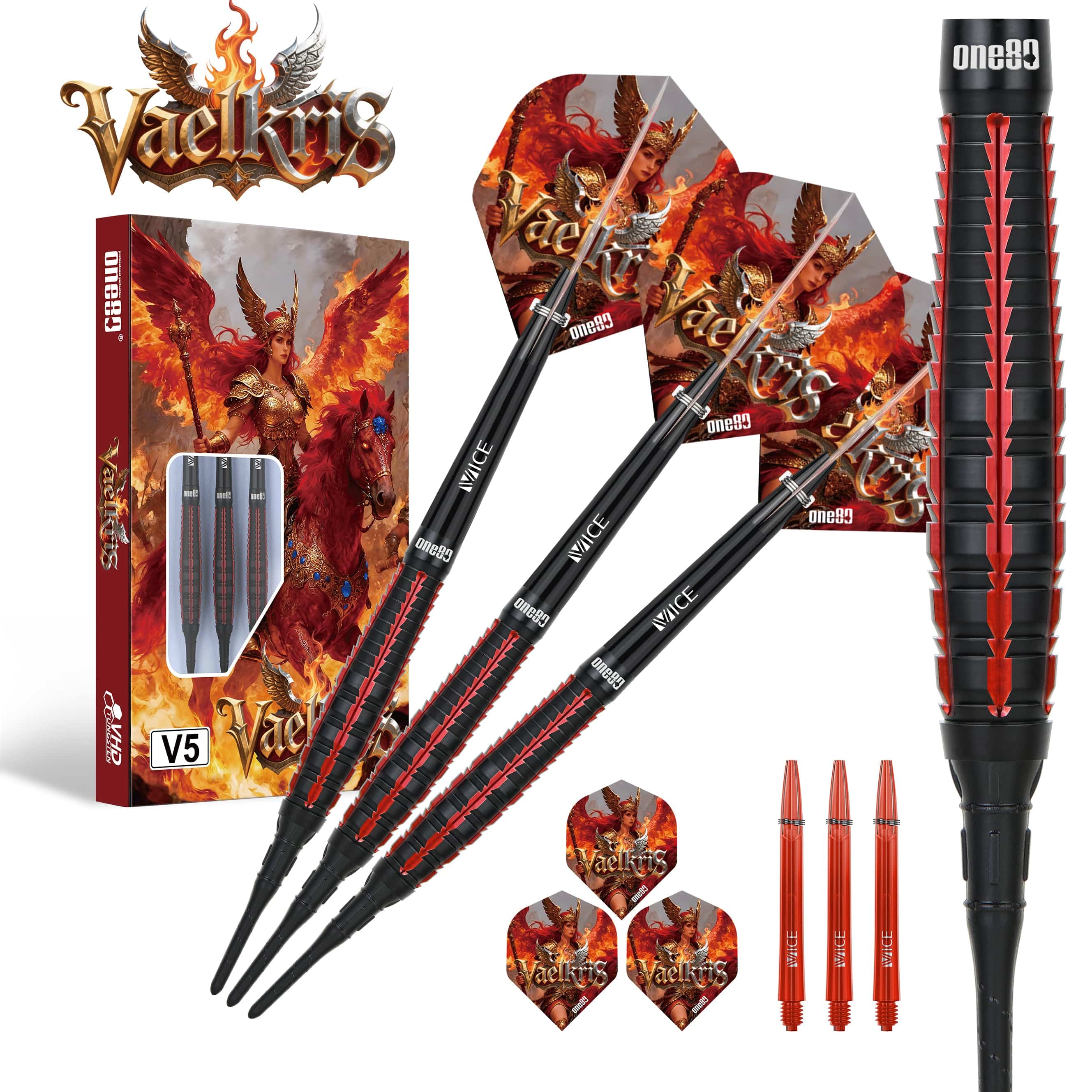 One80 Vaelkris Darts - Soft Tip - 90% Tungsten - V05 - Image 3