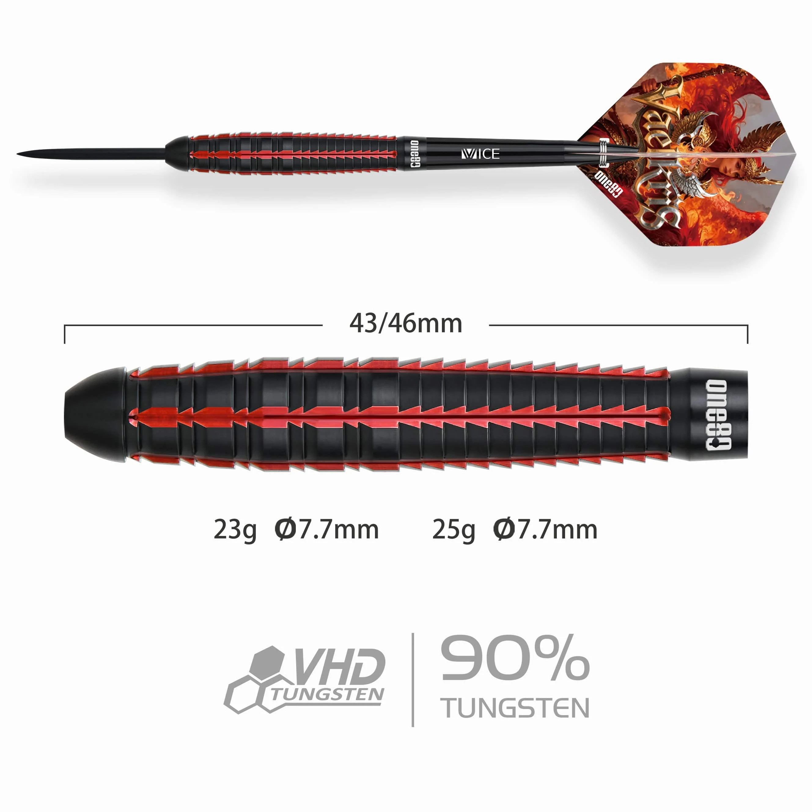 One80 Vaelkris Darts - Steel Tip - 90% Tungsten - V05 - Image 2
