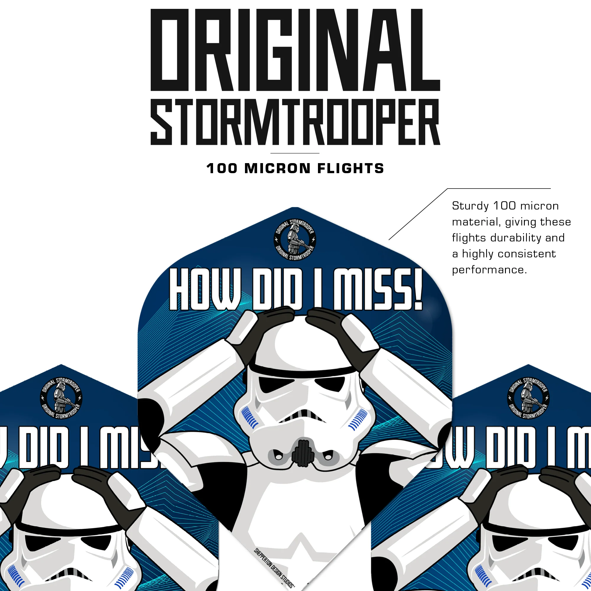 Original StormTrooper Dart Flights - Official Licensed - No2 - Std - Storm Trooper - How Did I Miss - Image 4