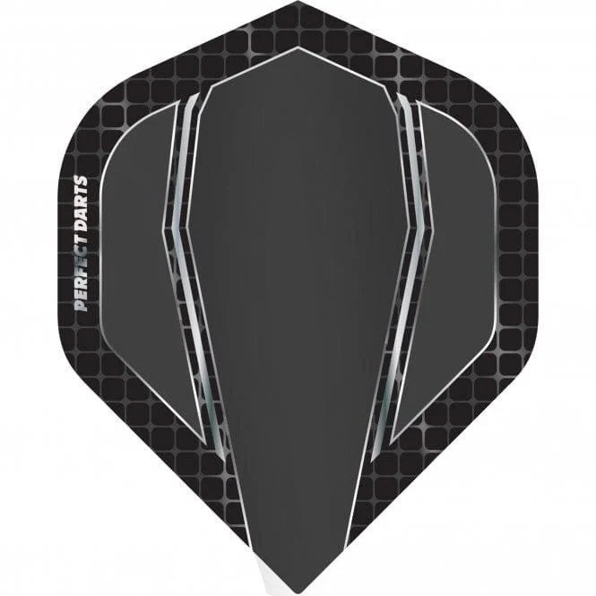 *Perfect Darts Flights - Extra Strong - No2 - Std - Terraforce - Black & Smokey