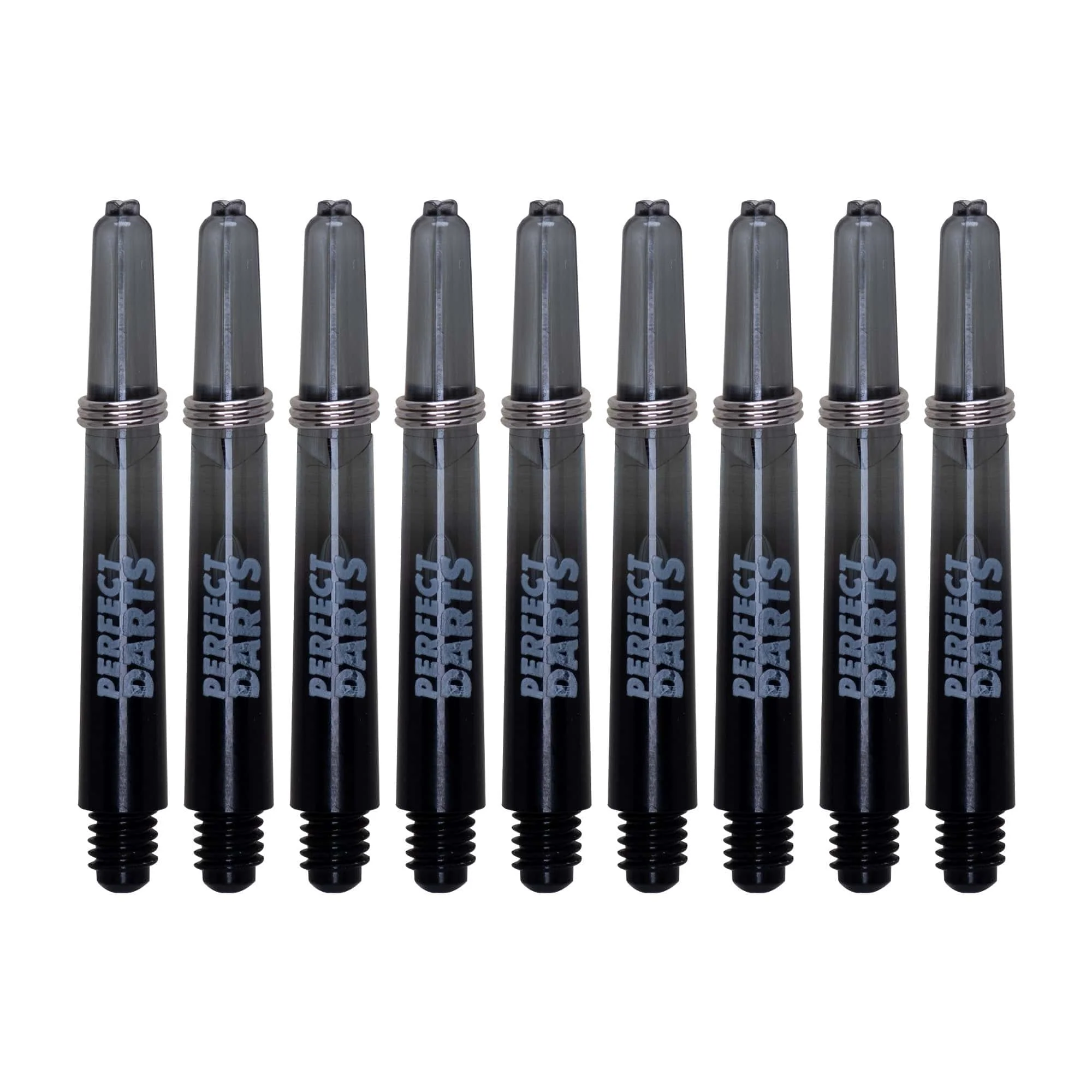 Perfect Darts - Two Tone Shafts - Polycarbonate - Black & Grey - Tweenie - 3 Sets Pack - Image 2