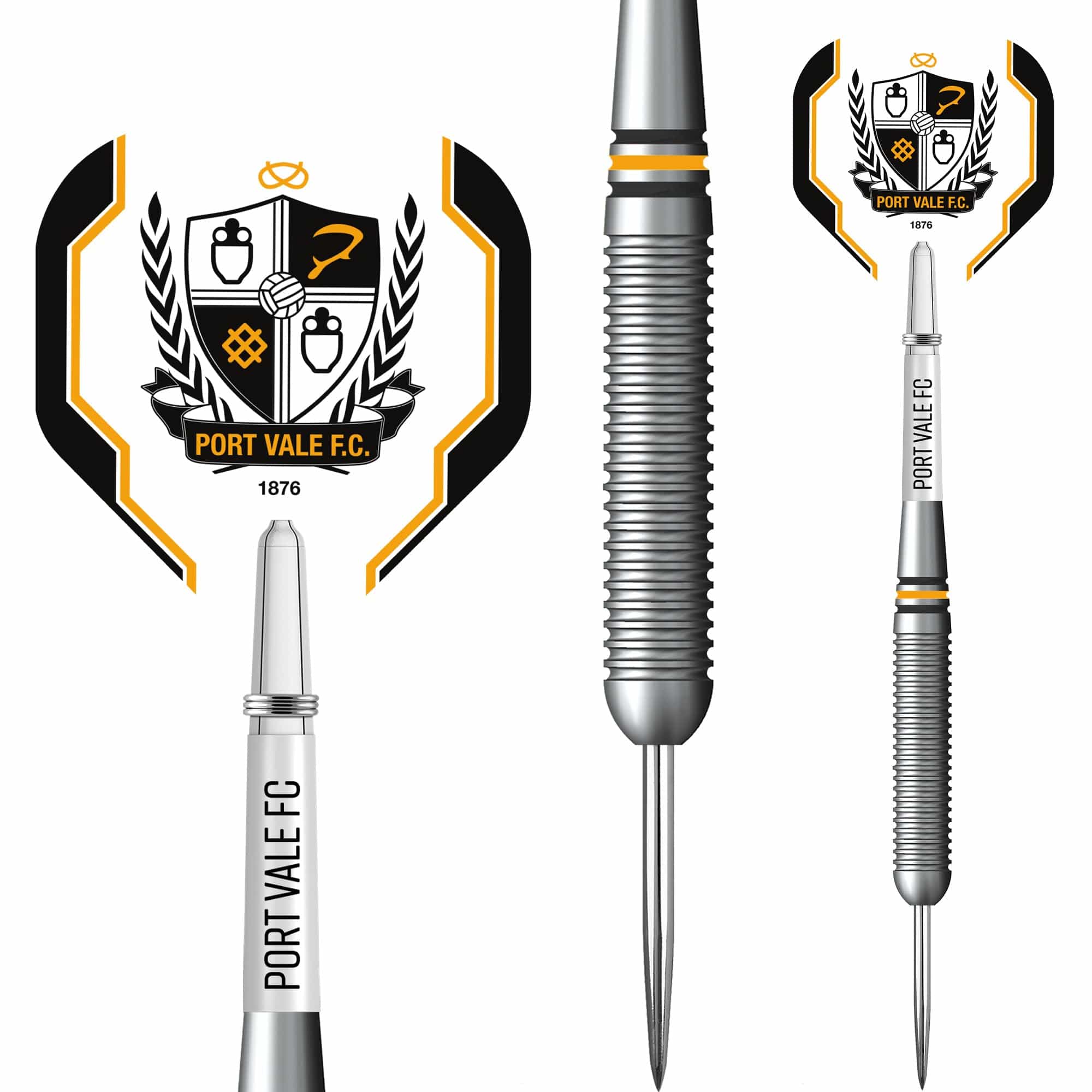 Port Vale FC - Official Licensed - The Valiants - Steel Tip Darts - Brass - 22g - Image 2