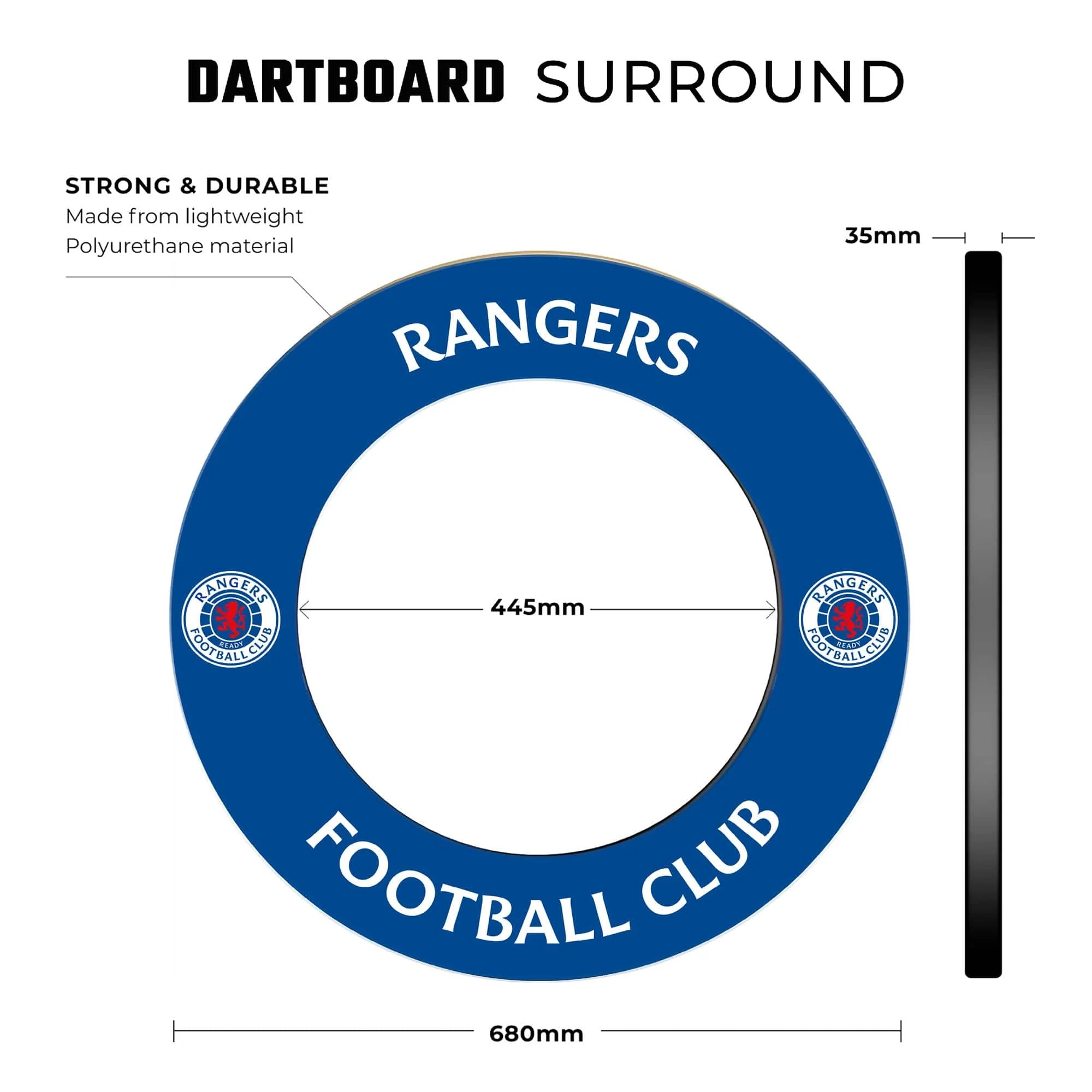 Rangers FC Dartboard Surround - Official Licensed - RFC - S2 - Crest - Image 5
