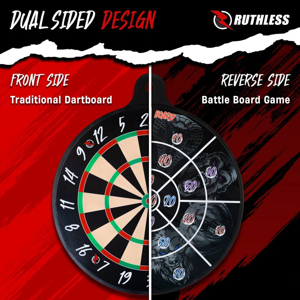 Ruthless Battle Board- Family Dual Dartboard Game - Magnetic Inc 4 sets of Magnetic darts - Image 2