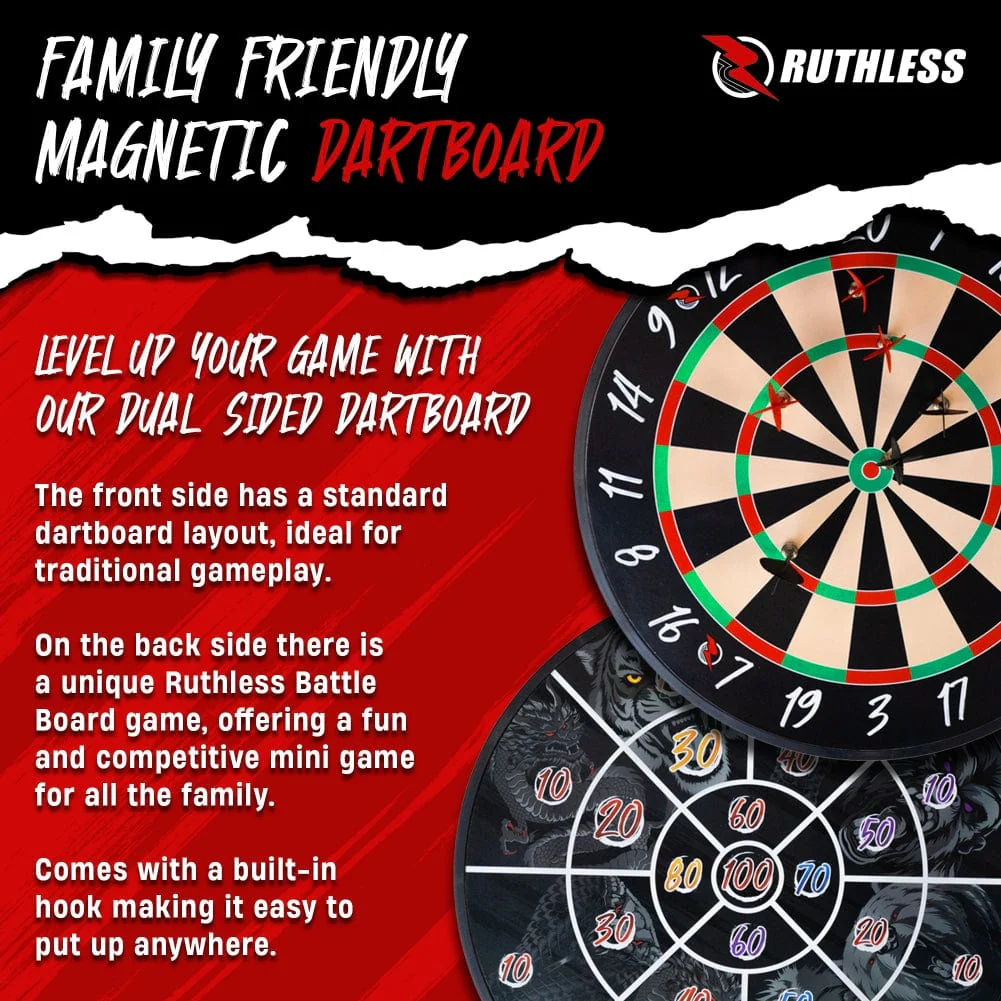 Ruthless Battle Board- Family Dual Dartboard Game - Magnetic Inc 4 sets of Magnetic darts - Image 5