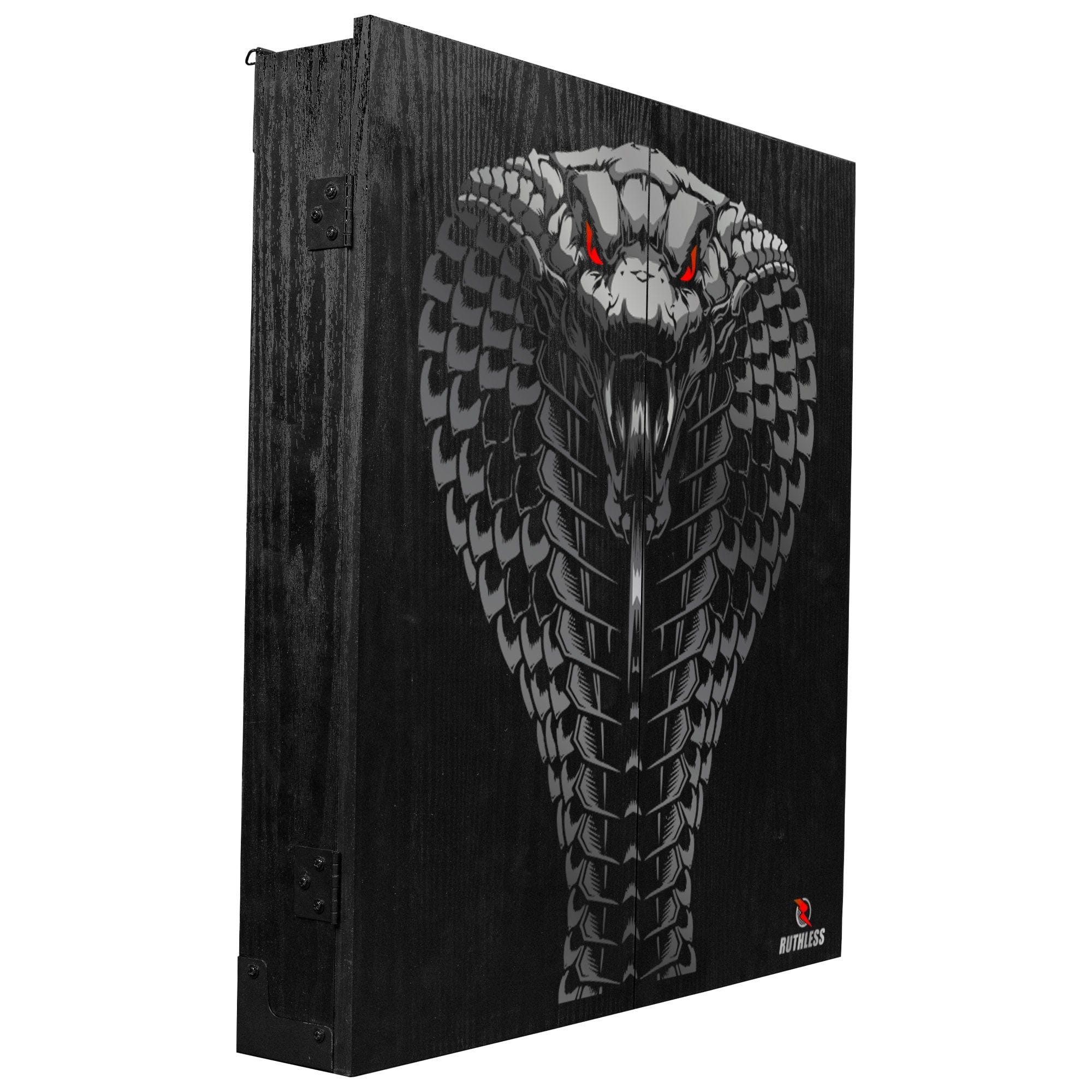 Ruthless Dartboard Cabinet - Square Design - Cobra Red - Image 2