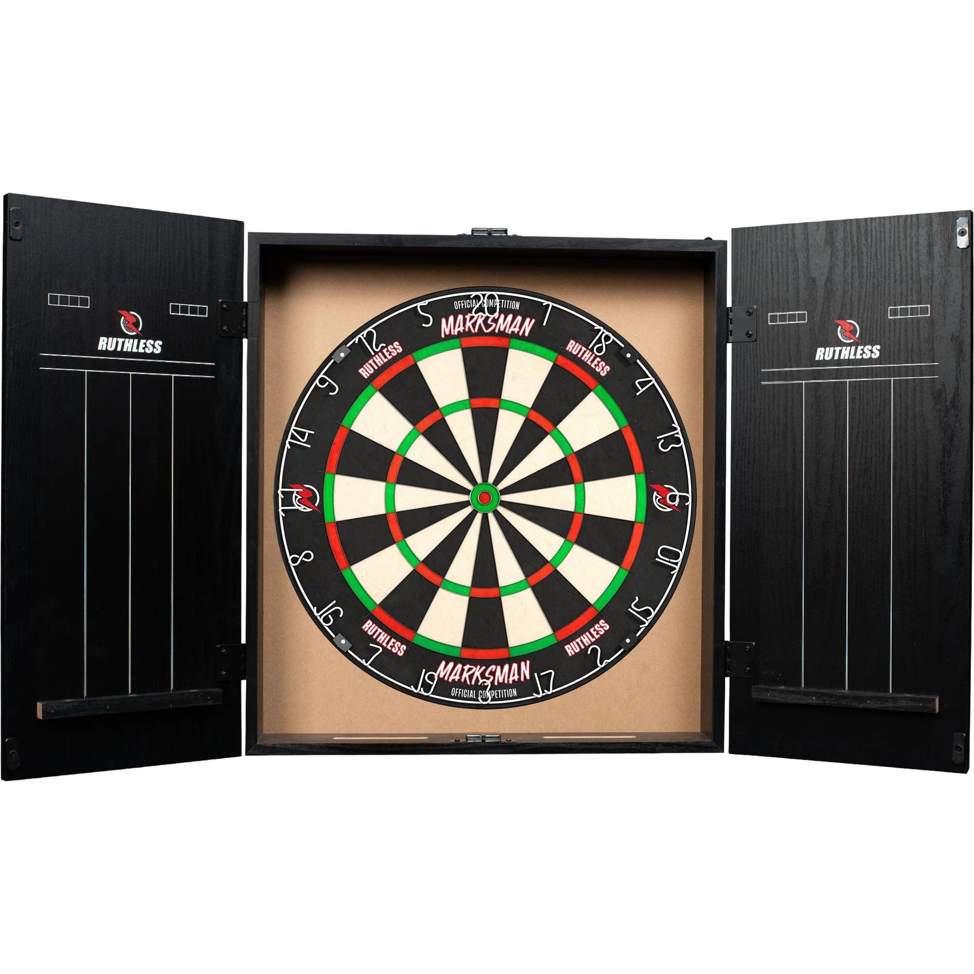 Ruthless Dartboard Cabinet - Square Design - RipTorn - Black & Red - Image 5