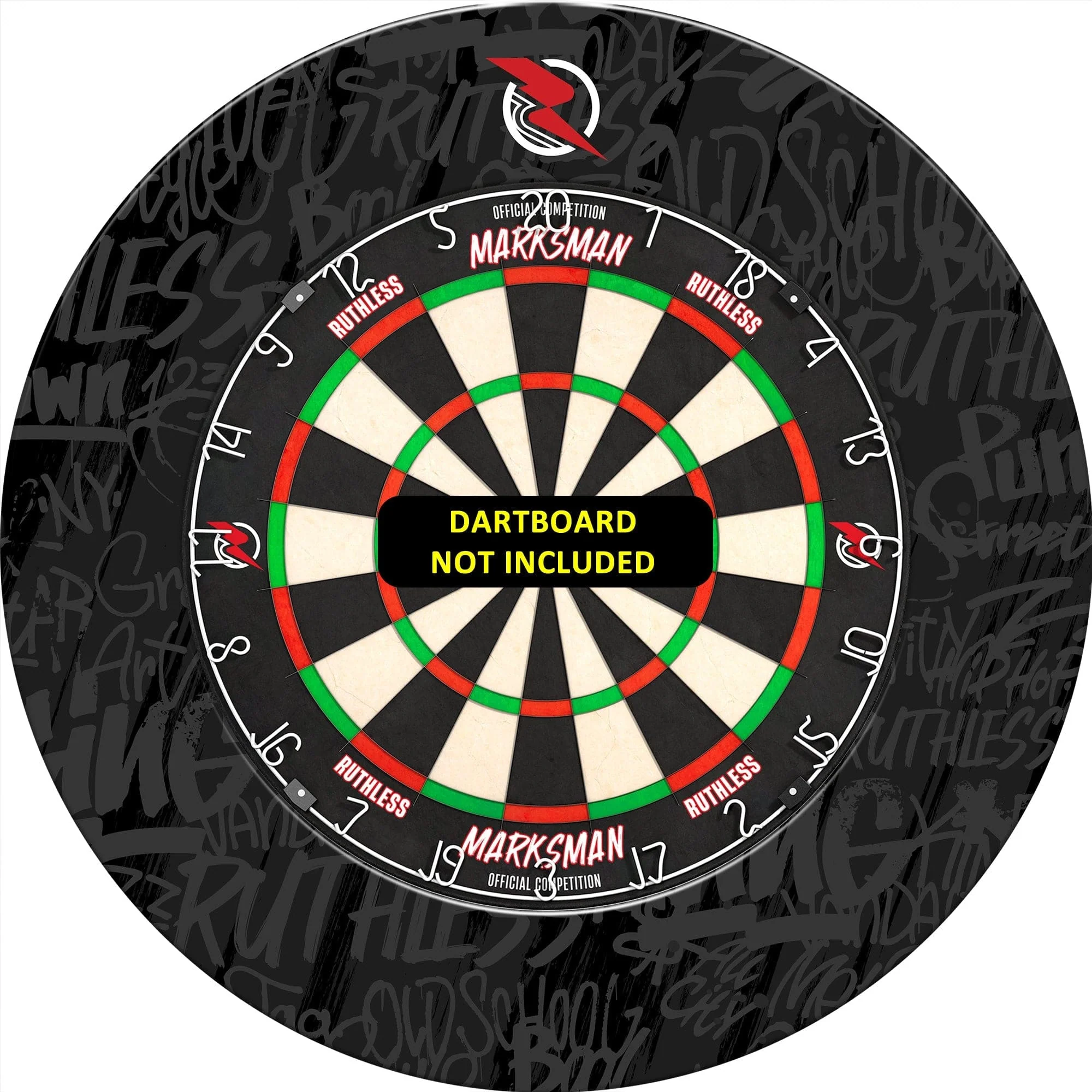 Ruthless Dartboard Surround - Professional - Graffiti Grey - Image 4