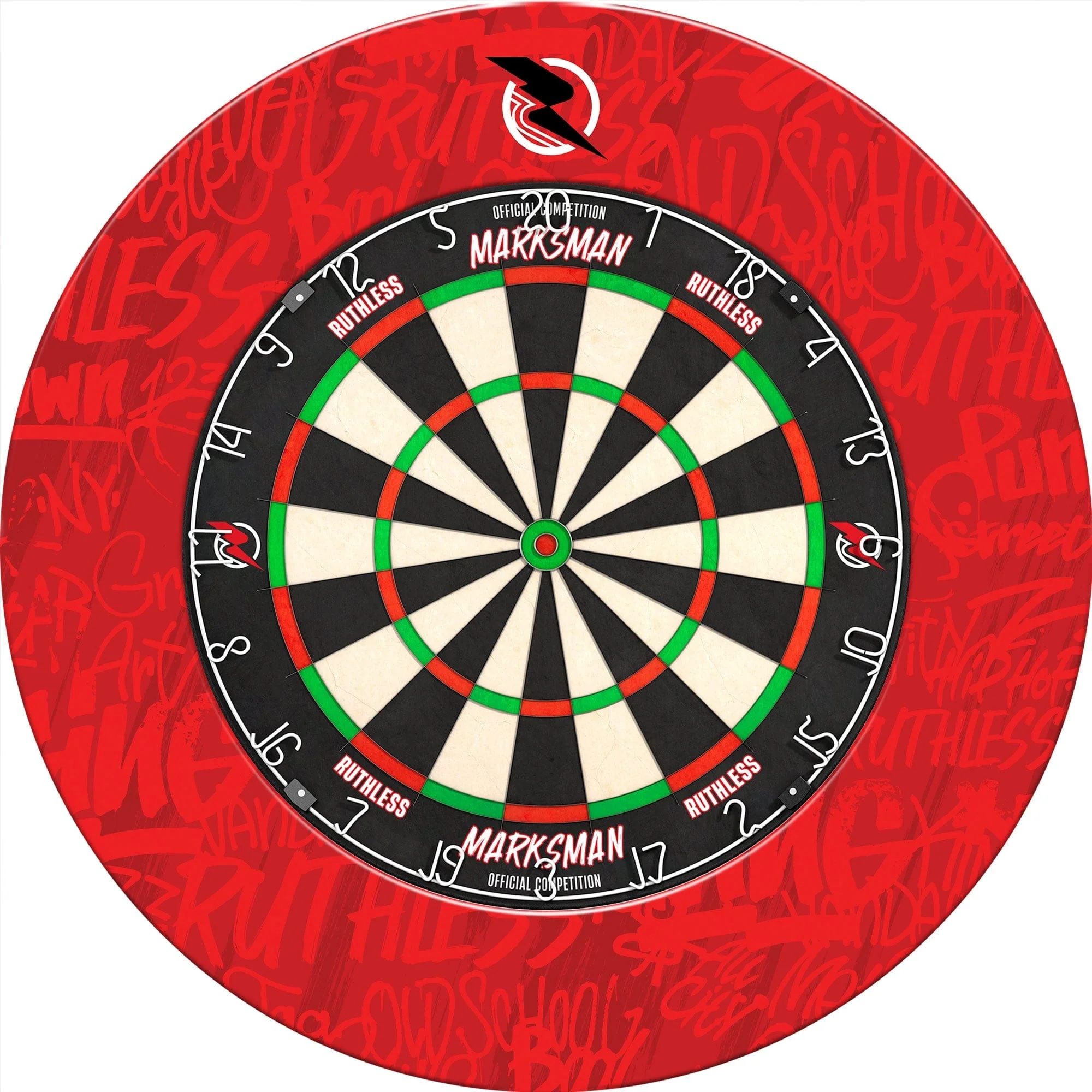 Ruthless Dartboard Surround - Professional - Graffiti Red - Image 3