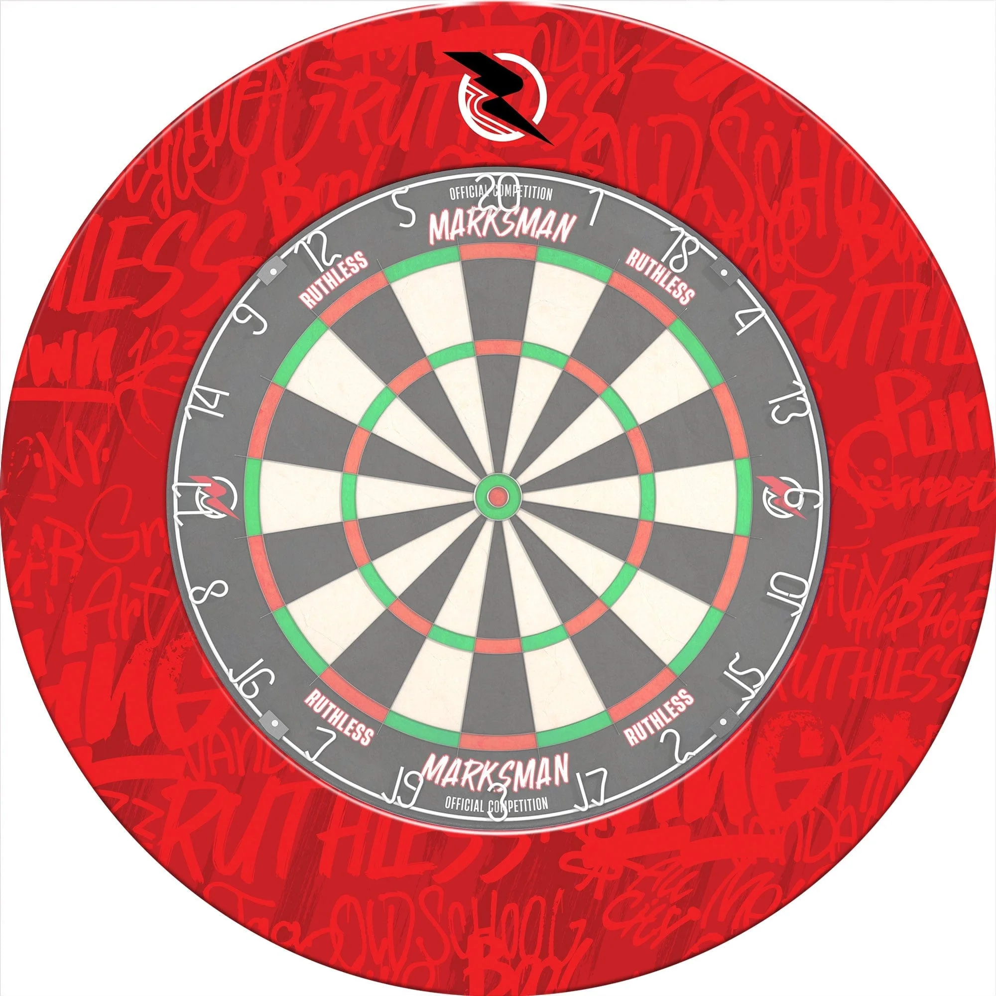 Ruthless Dartboard Surround - Professional - Graffiti Red - Image 6