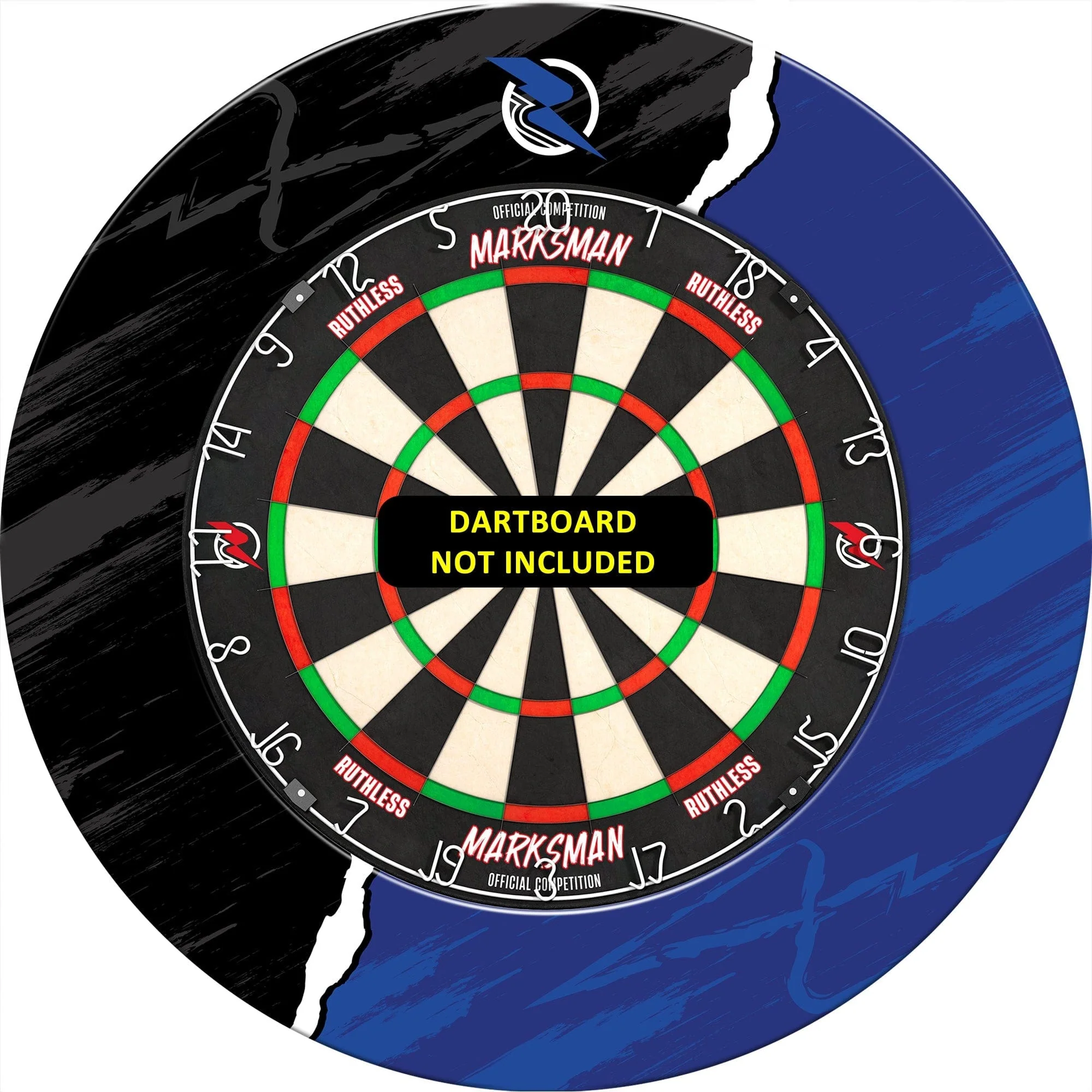 Ruthless Dartboard Surround - Professional - RipTorn - Black & Blue - Image 4