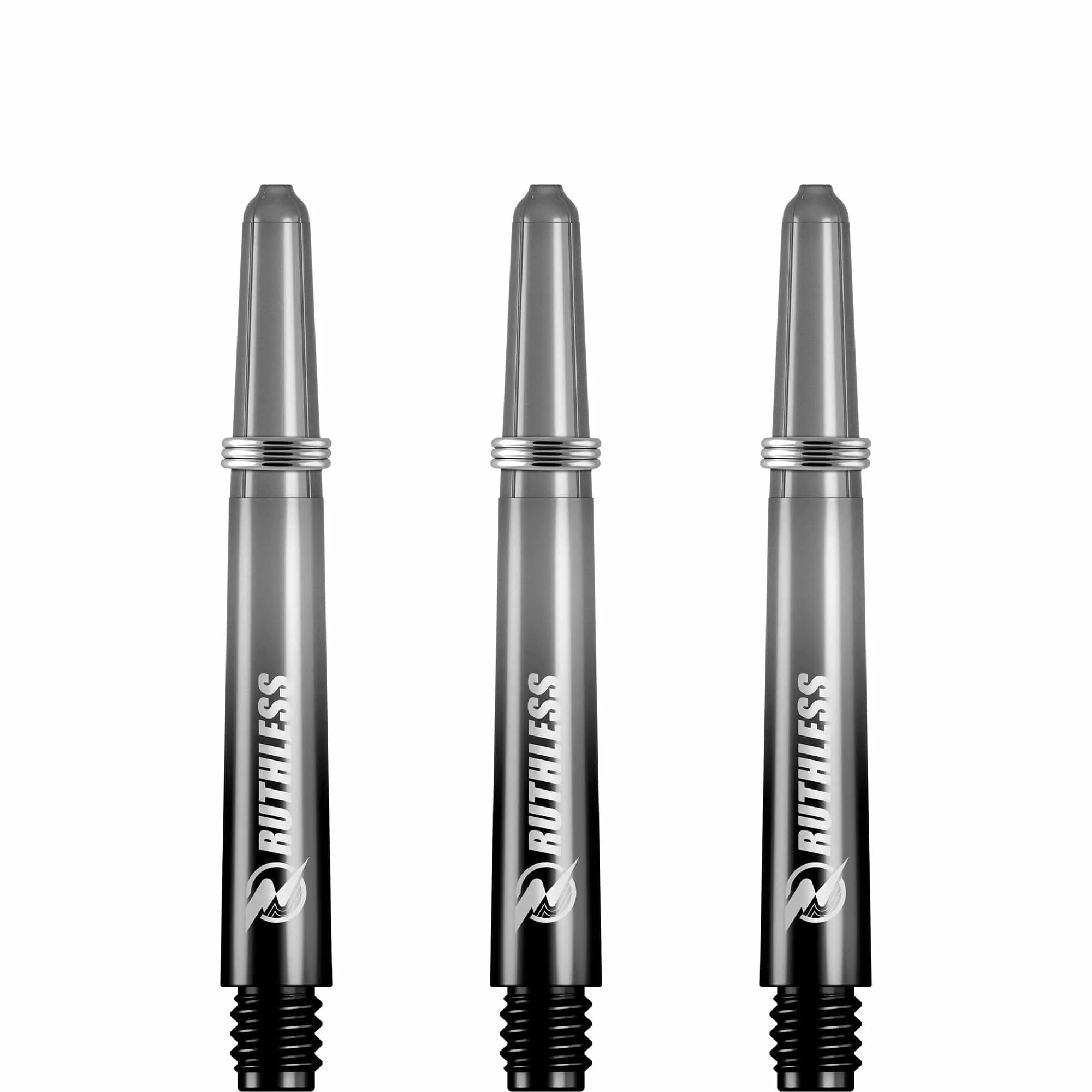 Ruthless Deflectagrip Dart Shafts - Two Tone - Polycarbonate Stems with Springs - Smokey - Image 3