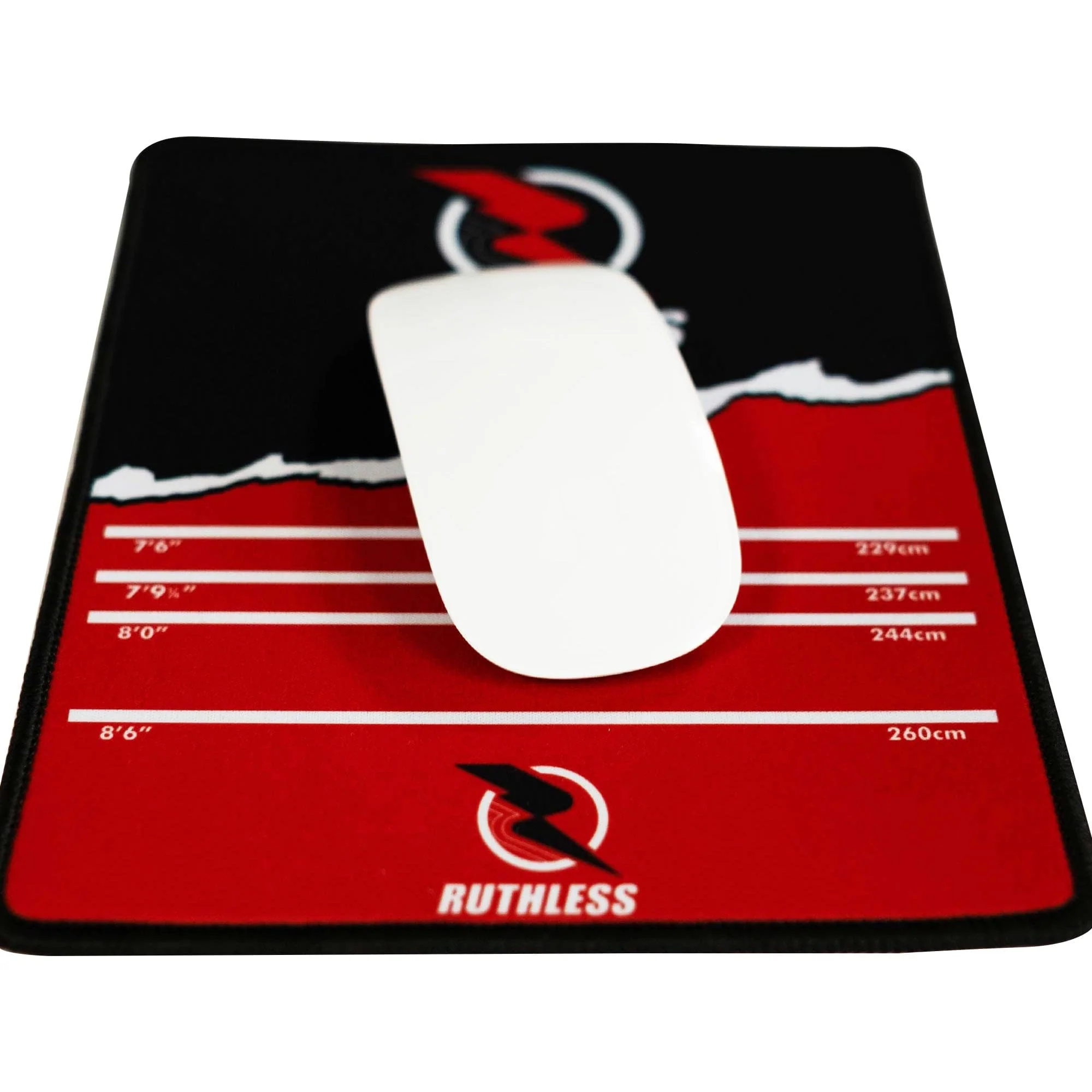 *Ruthless Mouse Mat - Throwline Oche Design - 18cm x 22cm - Black and Red