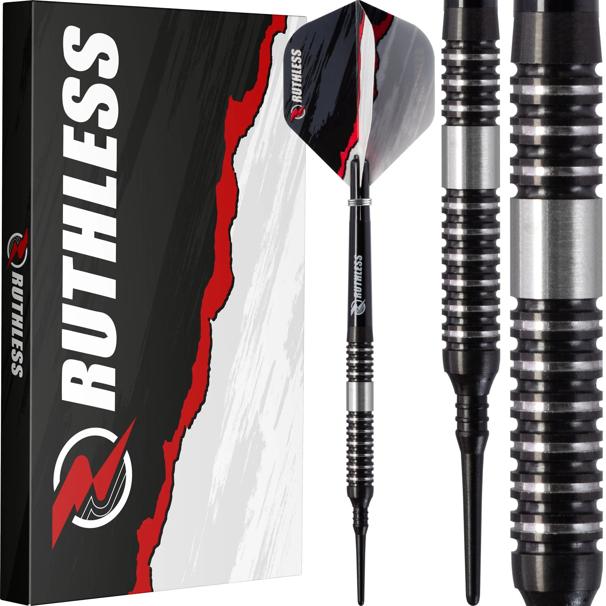Ruthless Night Hawk Darts - Soft Tip Tungsten - BW 16.0g - Black - 18g - Image 2