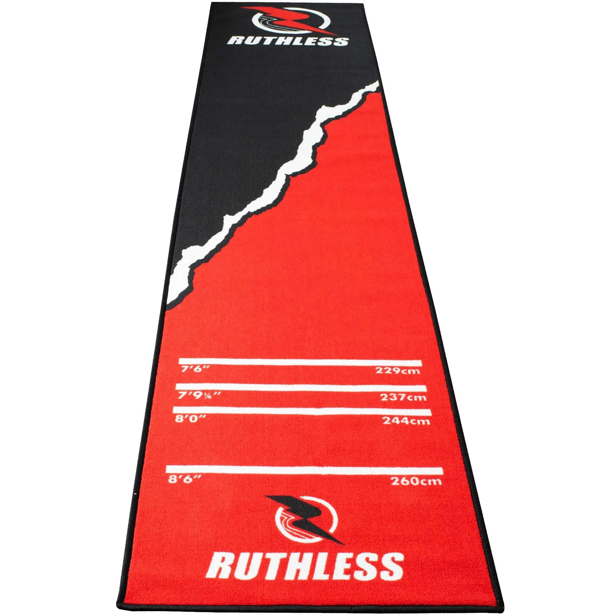 Ruthless RipTorn Dart Mat - Carpet Mat - 290cm x 60cm - Black & Red - Image 2