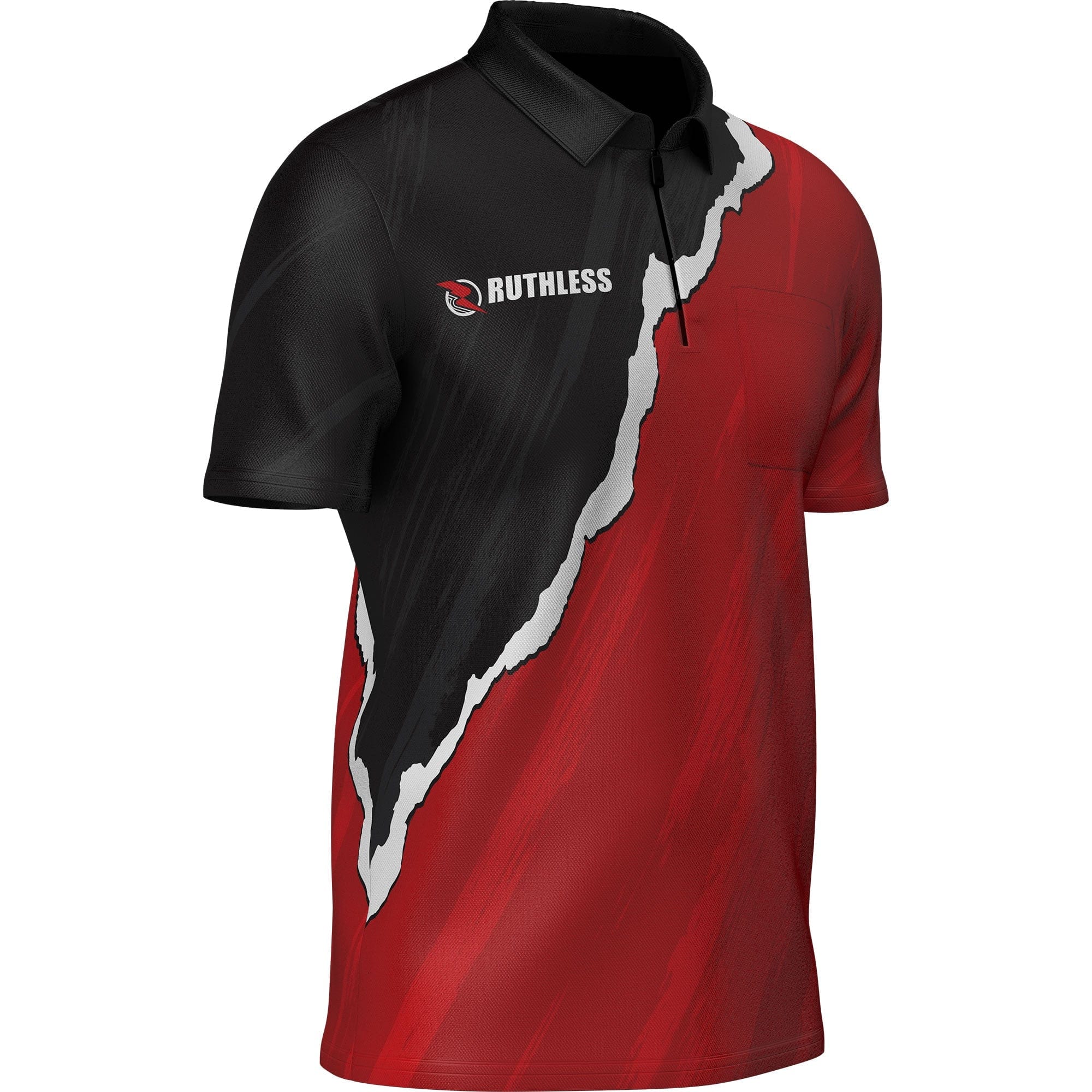 *Ruthless RipTorn ECO Dart Shirt - with Pocket - Black & Red - Image 6