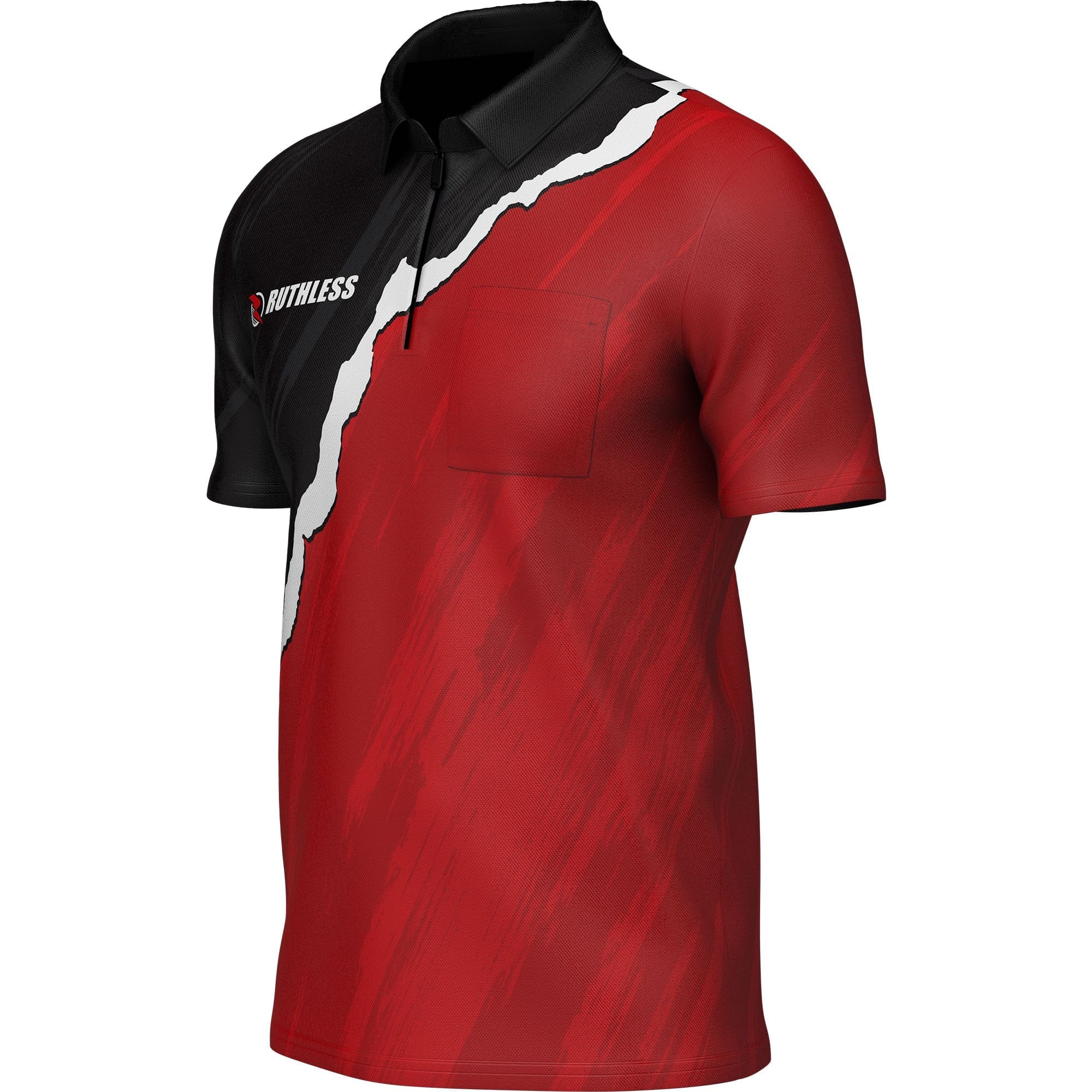 *Ruthless RipTorn ECO Dart Shirt - with Pocket - Black & Red - Image 7