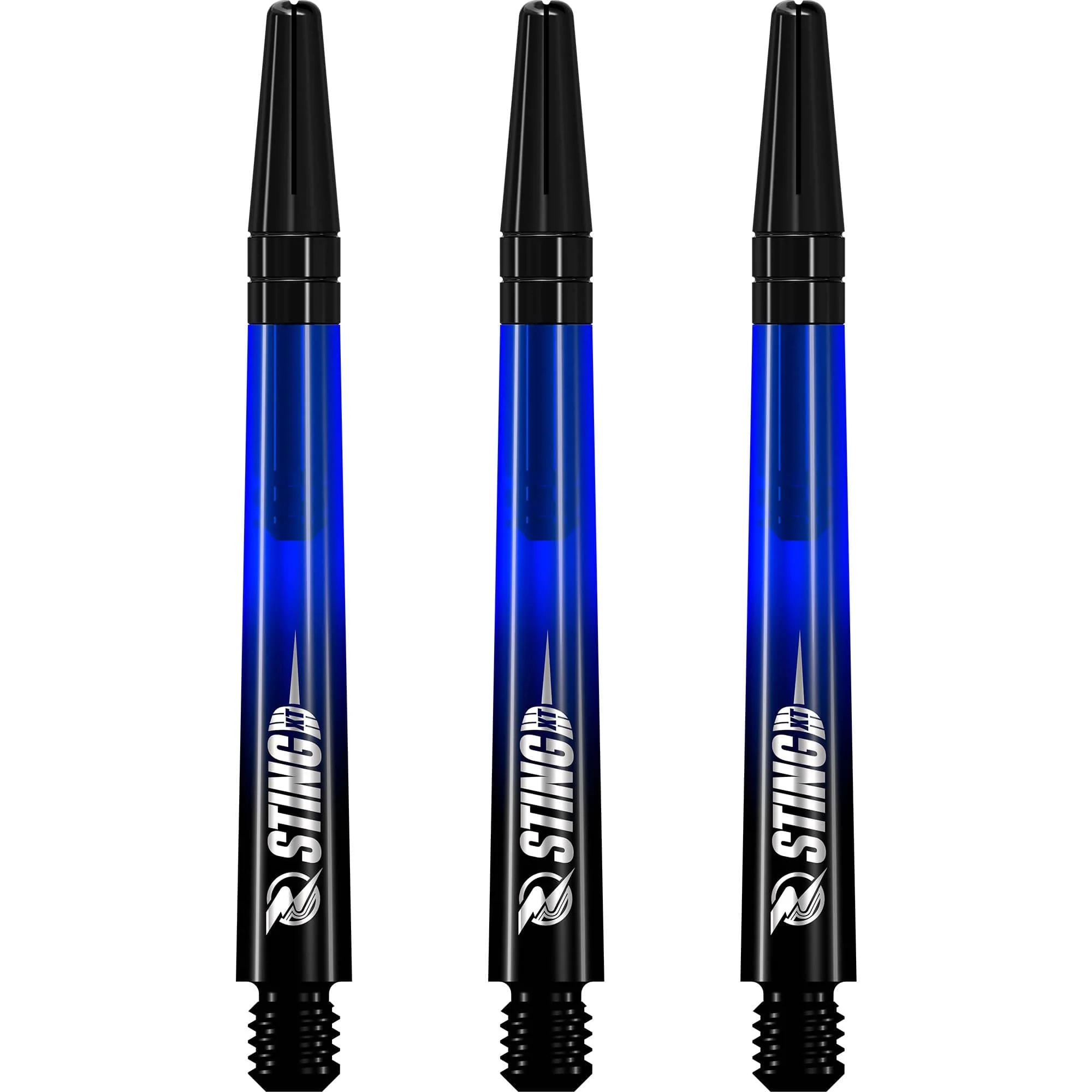 Ruthless Sting XT Dart Shafts - Polycarbonate - Gradient Black & Blue - Black Top - Image 2
