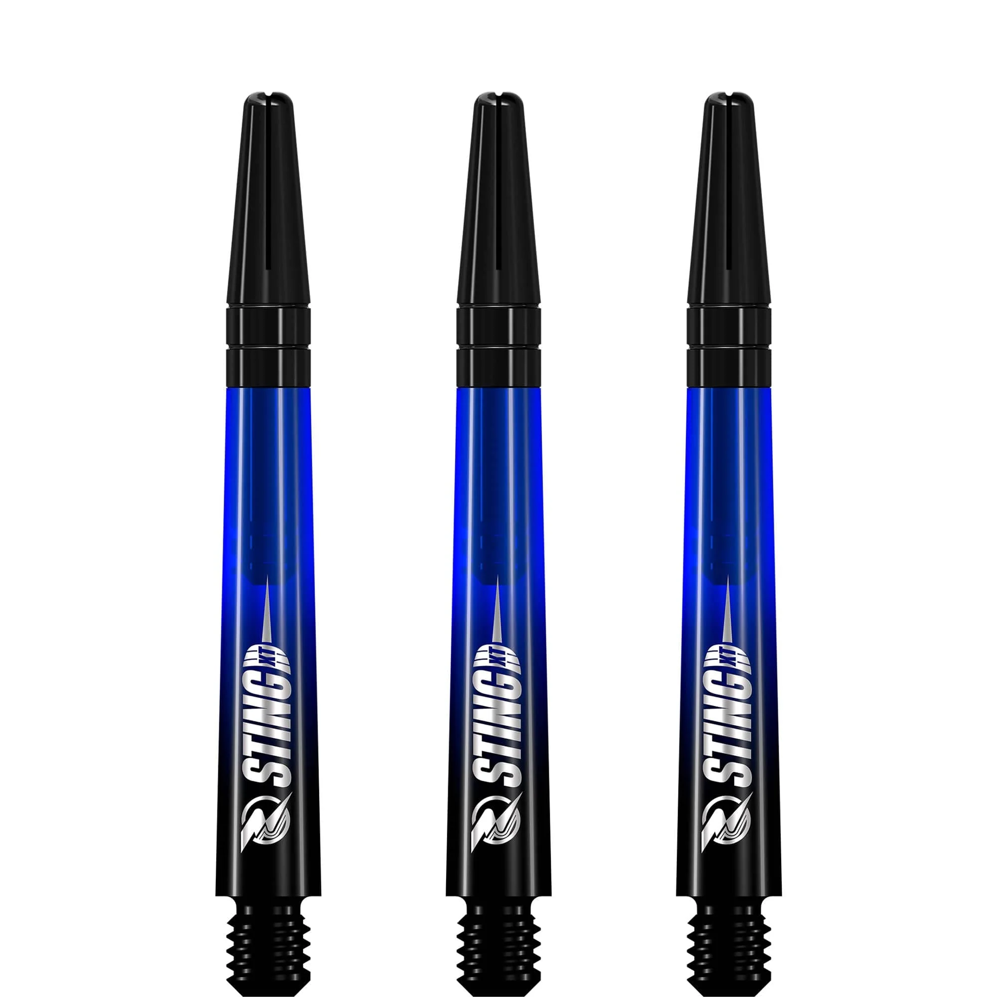 Ruthless Sting XT Dart Shafts - Polycarbonate - Gradient Black & Blue - Black Top - Image 3