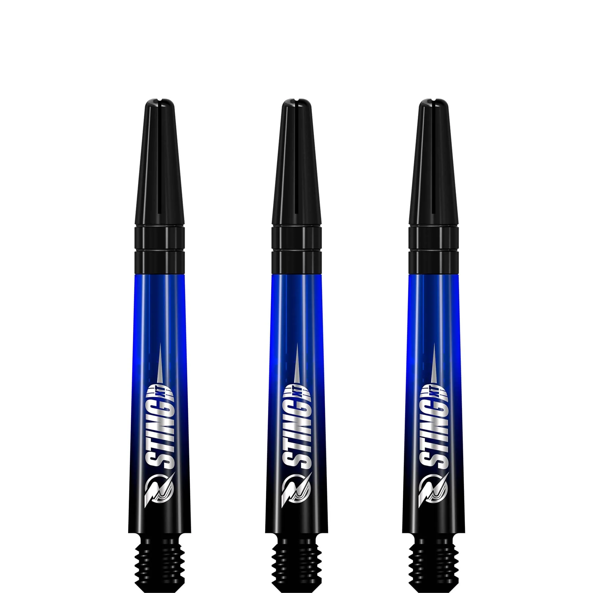 Ruthless Sting XT Dart Shafts - Polycarbonate - Gradient Black & Blue - Black Top - Image 4