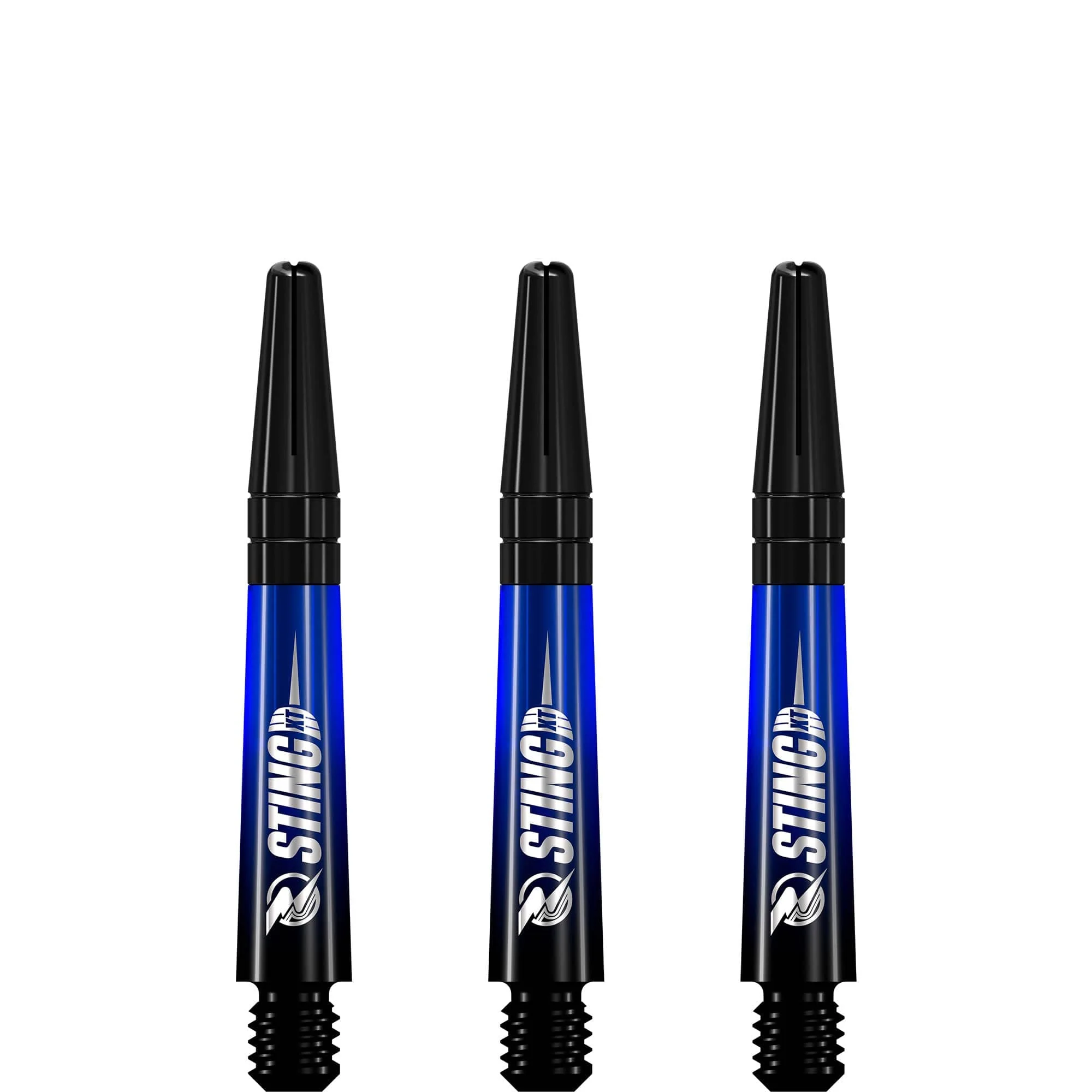 Ruthless Sting XT Dart Shafts - Polycarbonate - Gradient Black & Blue - Black Top - Image 5