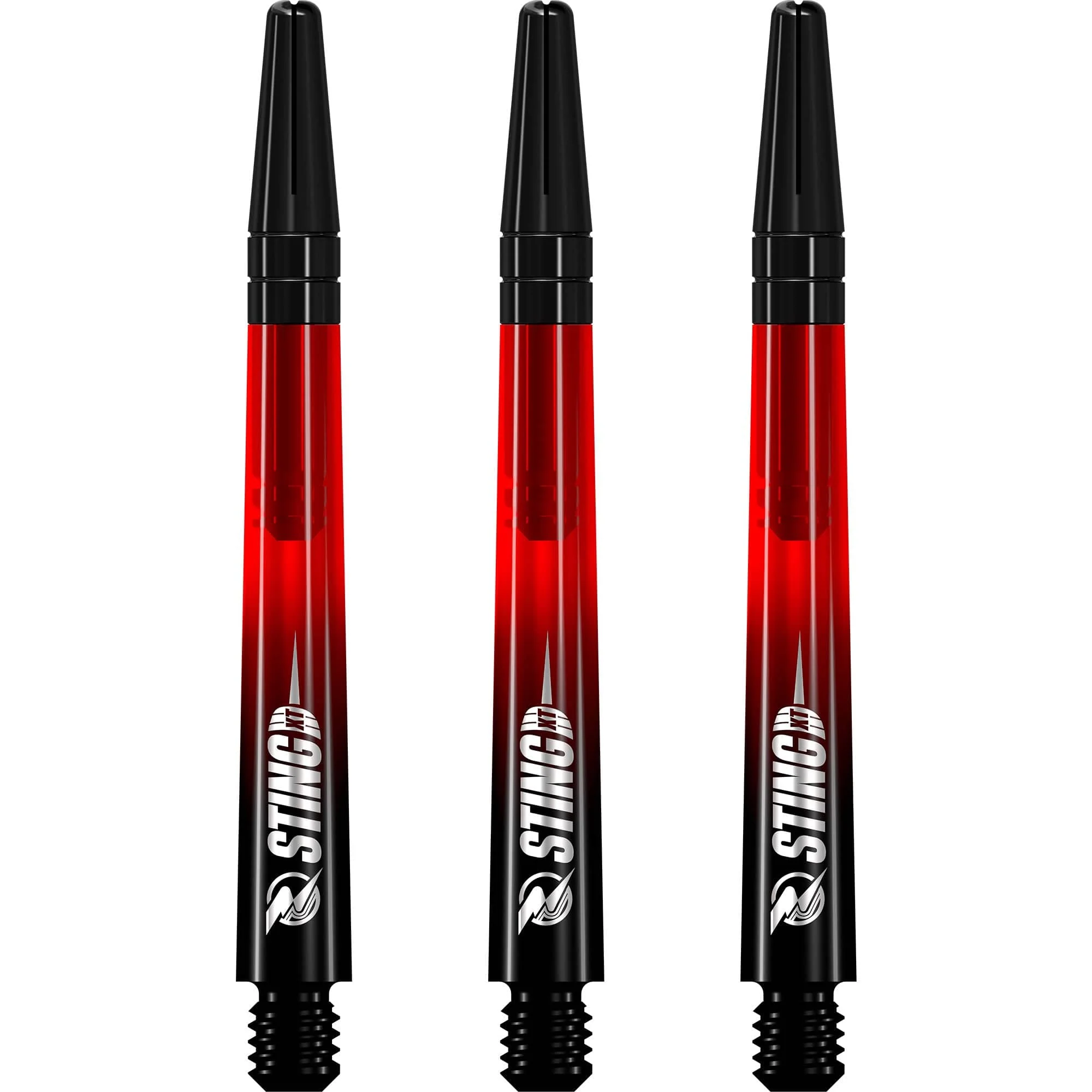 Ruthless Sting XT Dart Shafts - Polycarbonate - Gradient Black & Red - Black Top - Image 2