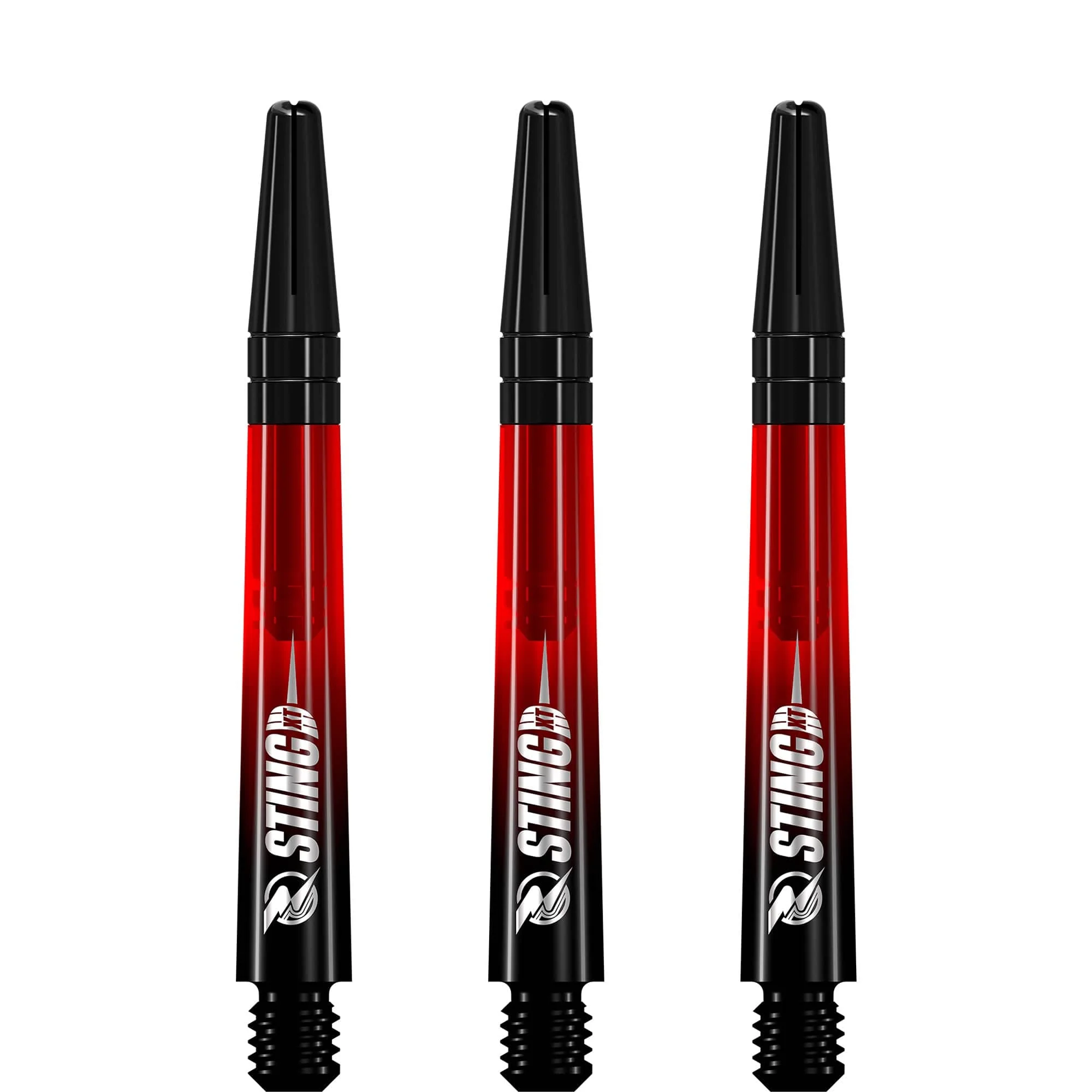 Ruthless Sting XT Dart Shafts - Polycarbonate - Gradient Black & Red - Black Top - Image 3