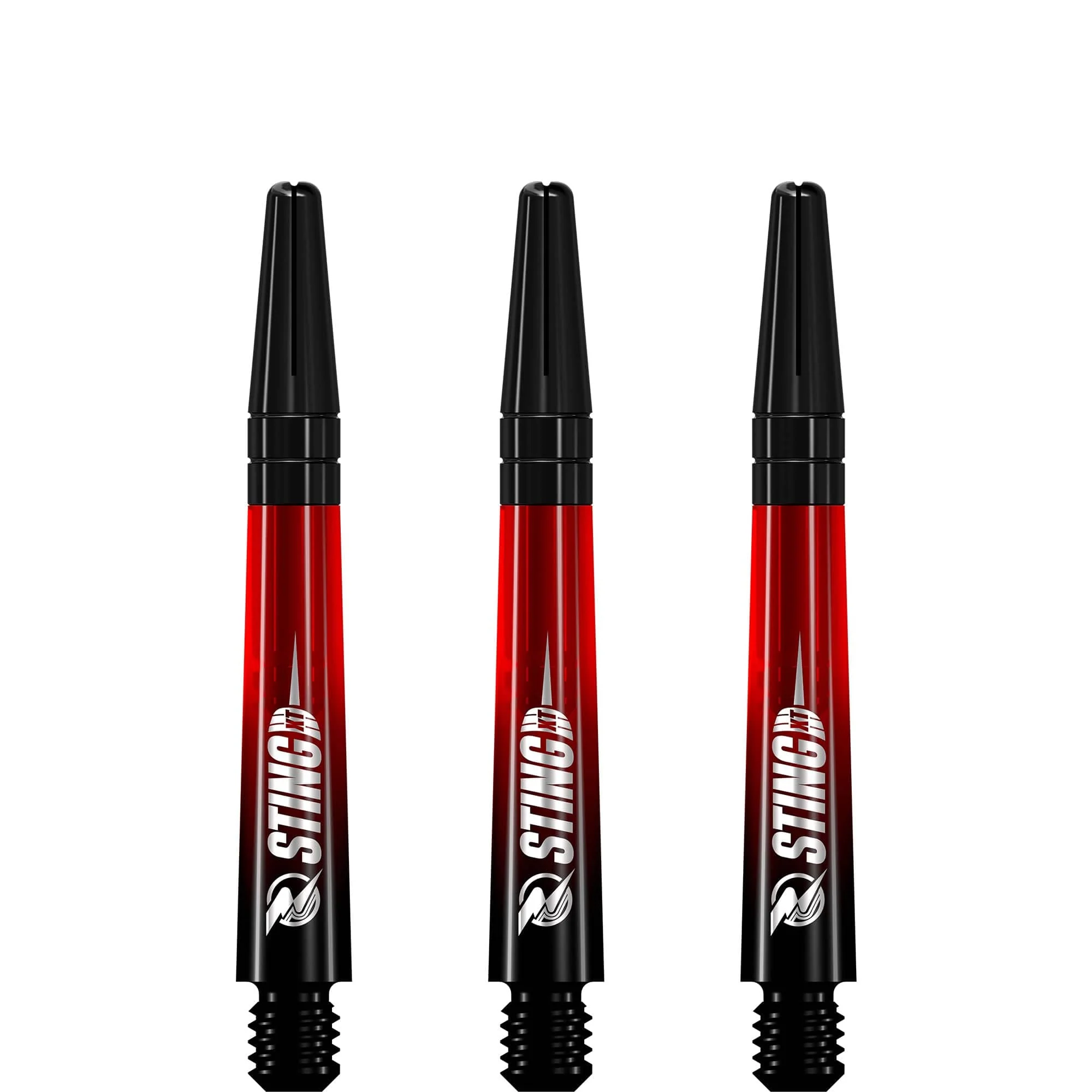 Ruthless Sting XT Dart Shafts - Polycarbonate - Gradient Black & Red - Black Top - Image 4