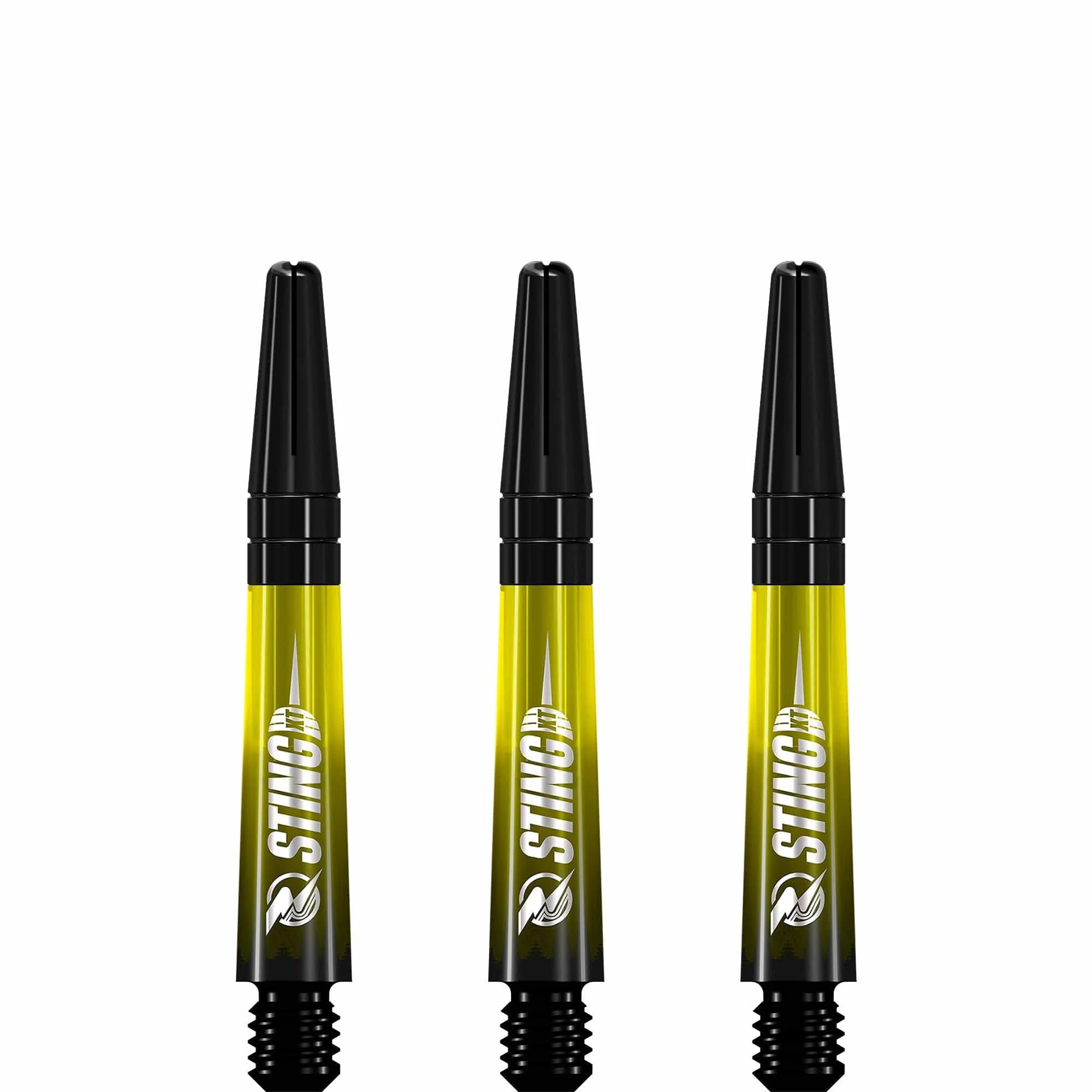 Ruthless Sting XT Dart Shafts - Polycarbonate - Gradient Black & Yellow - Black Top - Image 5