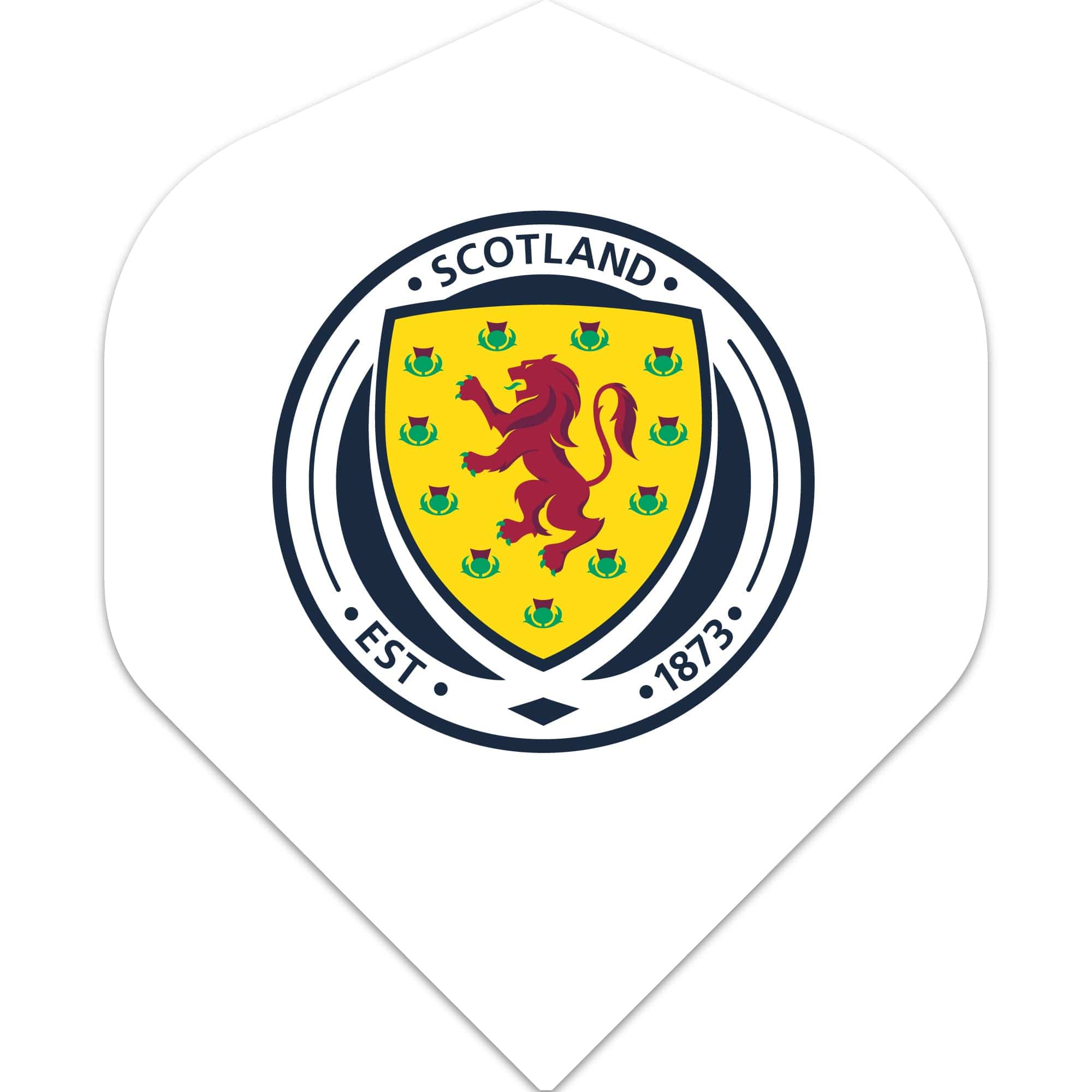 *Scotland Football Dart Flights - Official Licensed - 100 Micron - No2 - Std - F1 - White - Logo