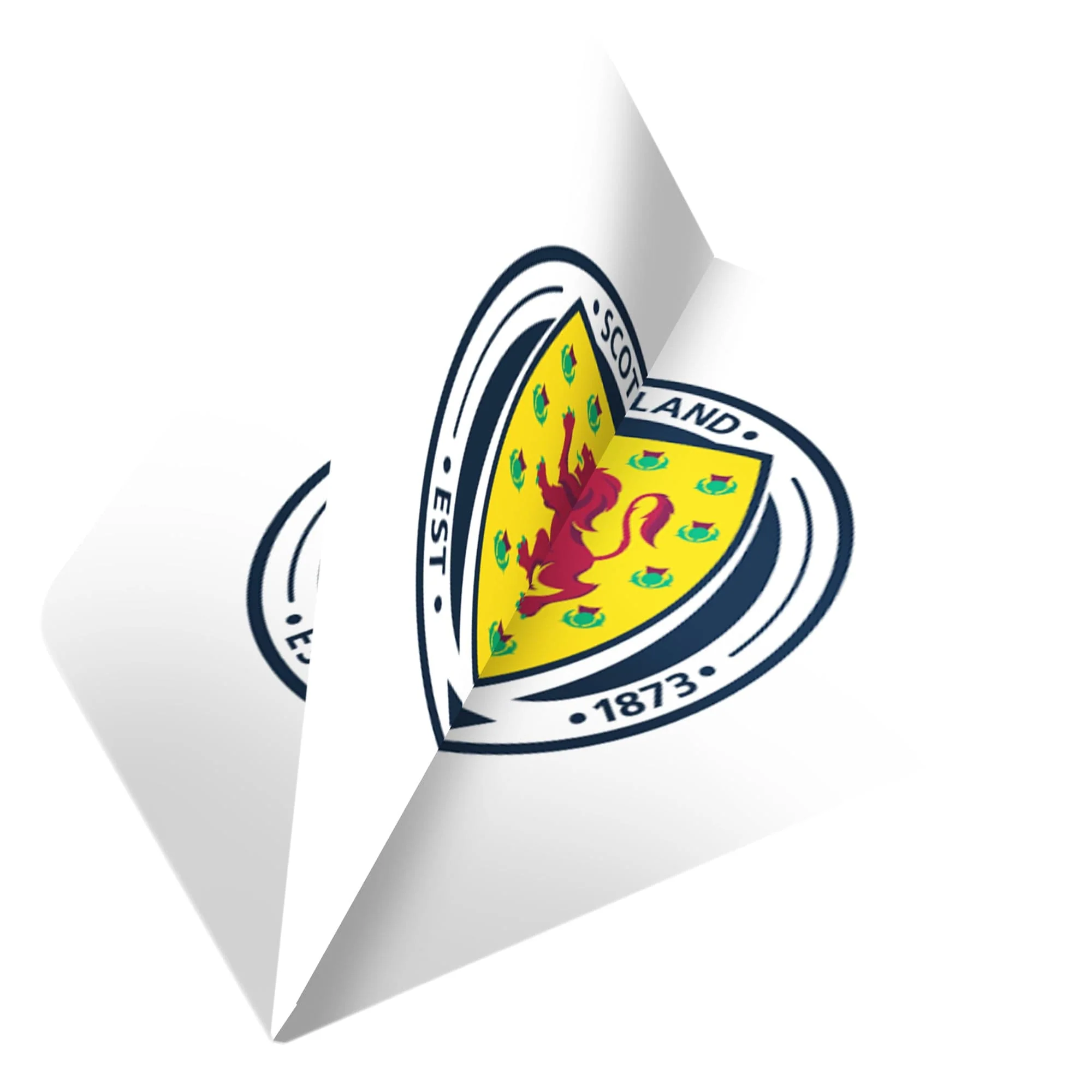 *Scotland Football Dart Flights - Official Licensed - 100 Micron - No2 - Std - F1 - White - Logo - Image 2