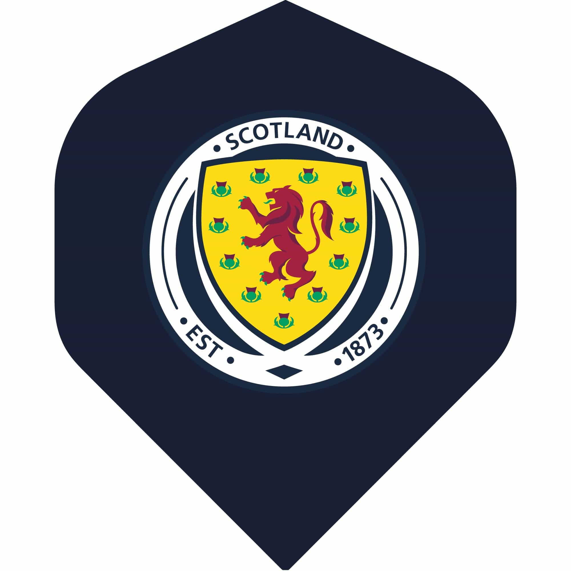 *Scotland Football Dart Flights - Official Licensed - 100 Micron - No2 - Std - F2 - Navy Blue - Logo