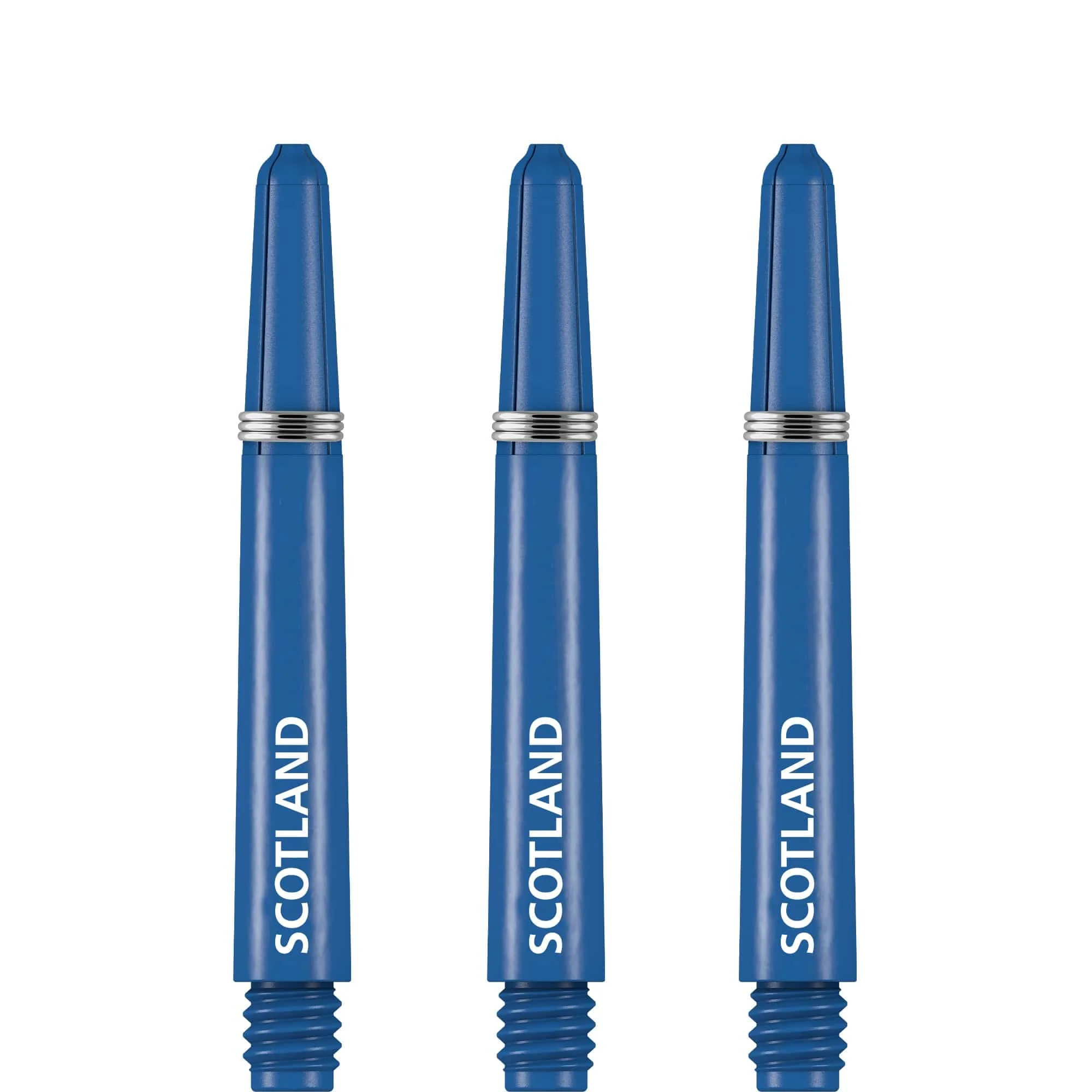 Scotland Football Nylon Shafts - Dart Stems with Springs - Blue - Medium - Image 3