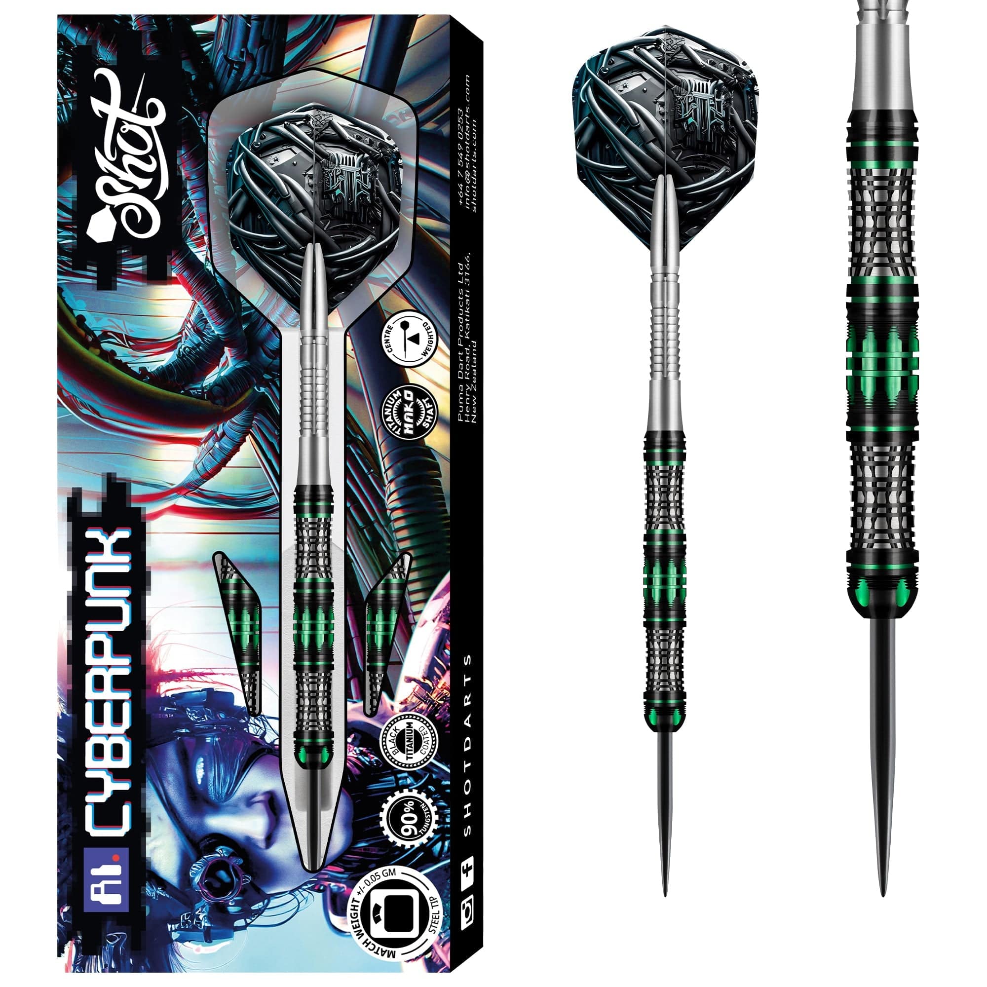 Shot AI Darts - Steel Tip - Cyberpunk
