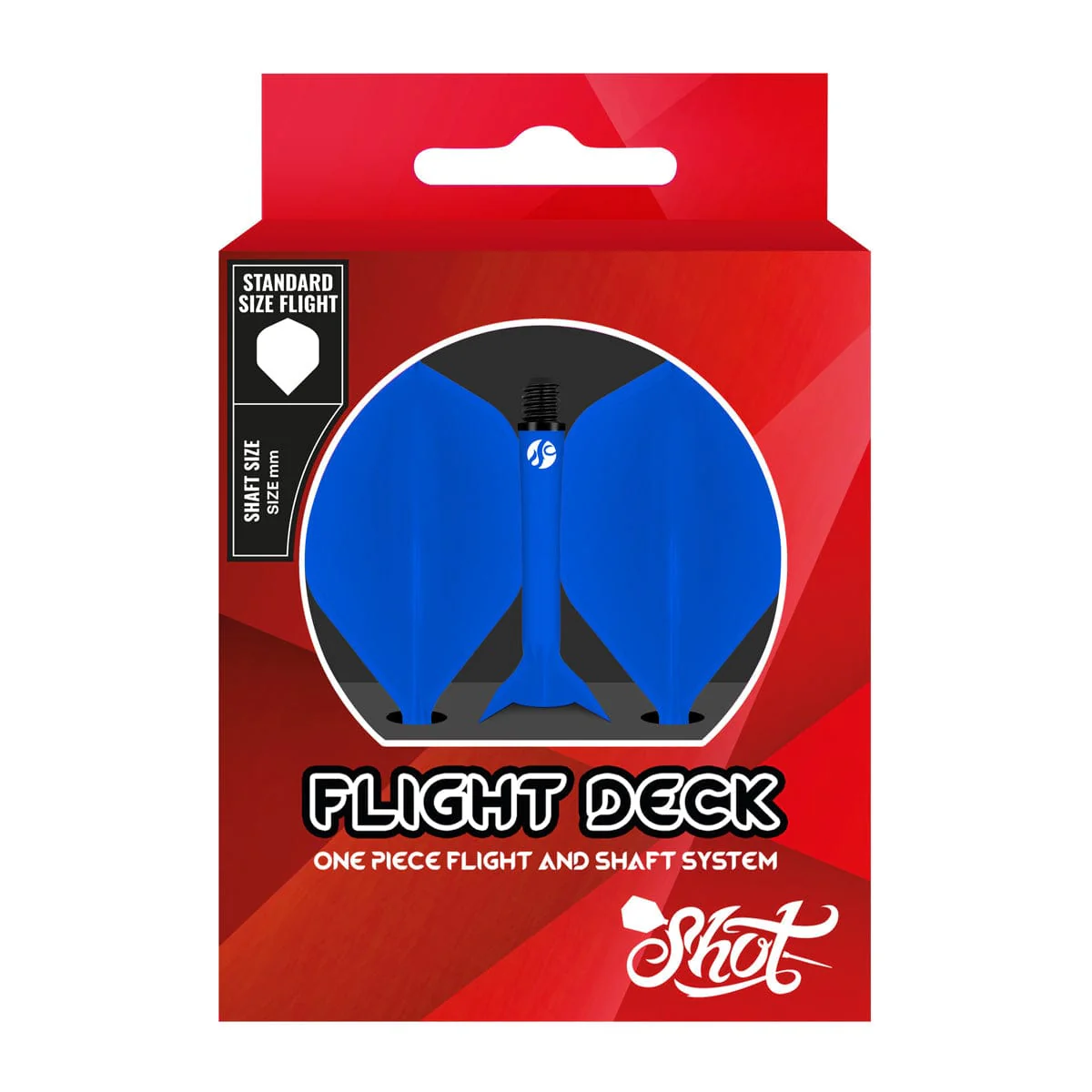 Shot Flight Deck - One Piece Dart Flight and Shaft System - Blue - Image 6